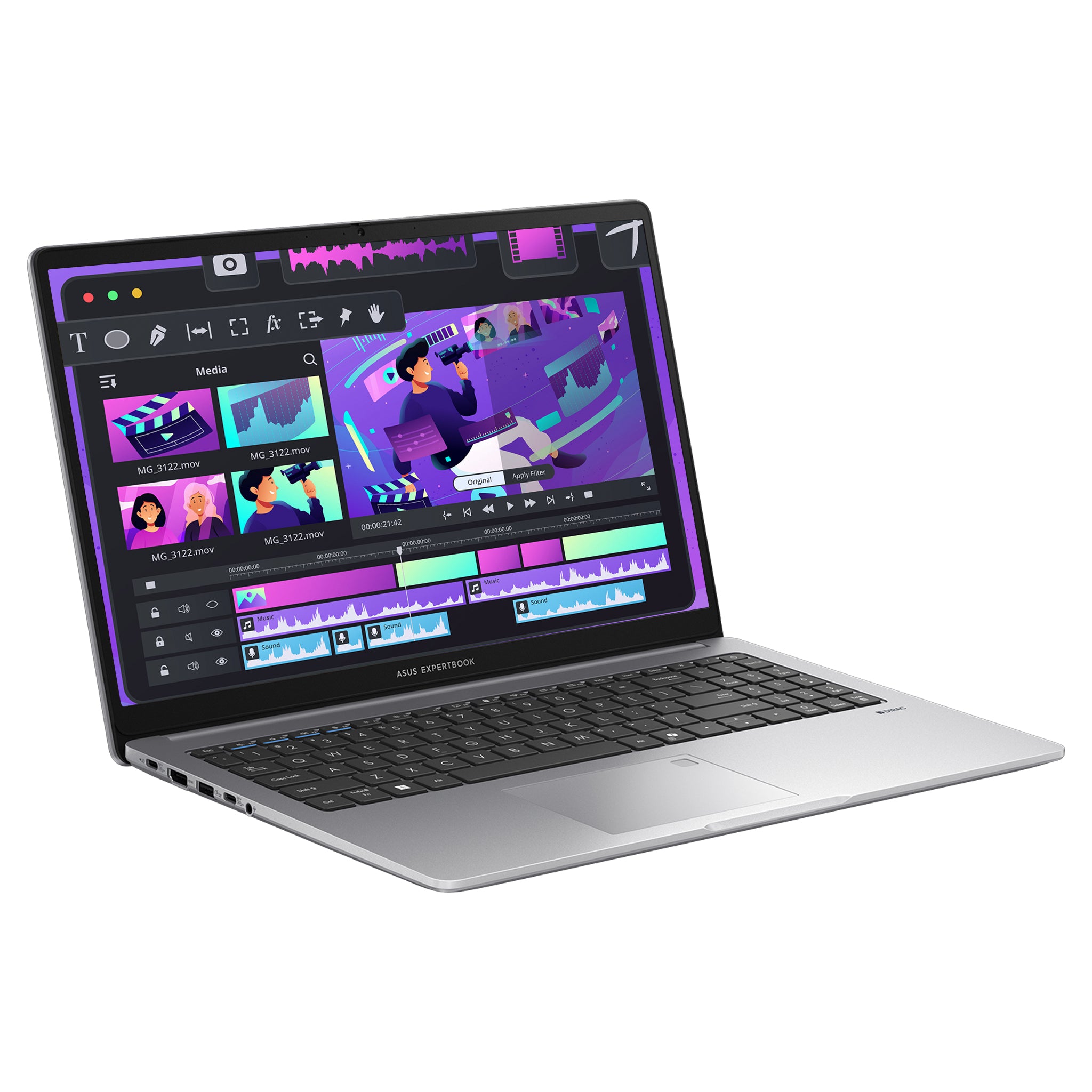 ASUS ExpertBook P1 Business Laptop,  Core i5-13420H, 15.6" FHD (1920x1080), QWERTZ Numerische Tastatur, Windows 11 Pro,