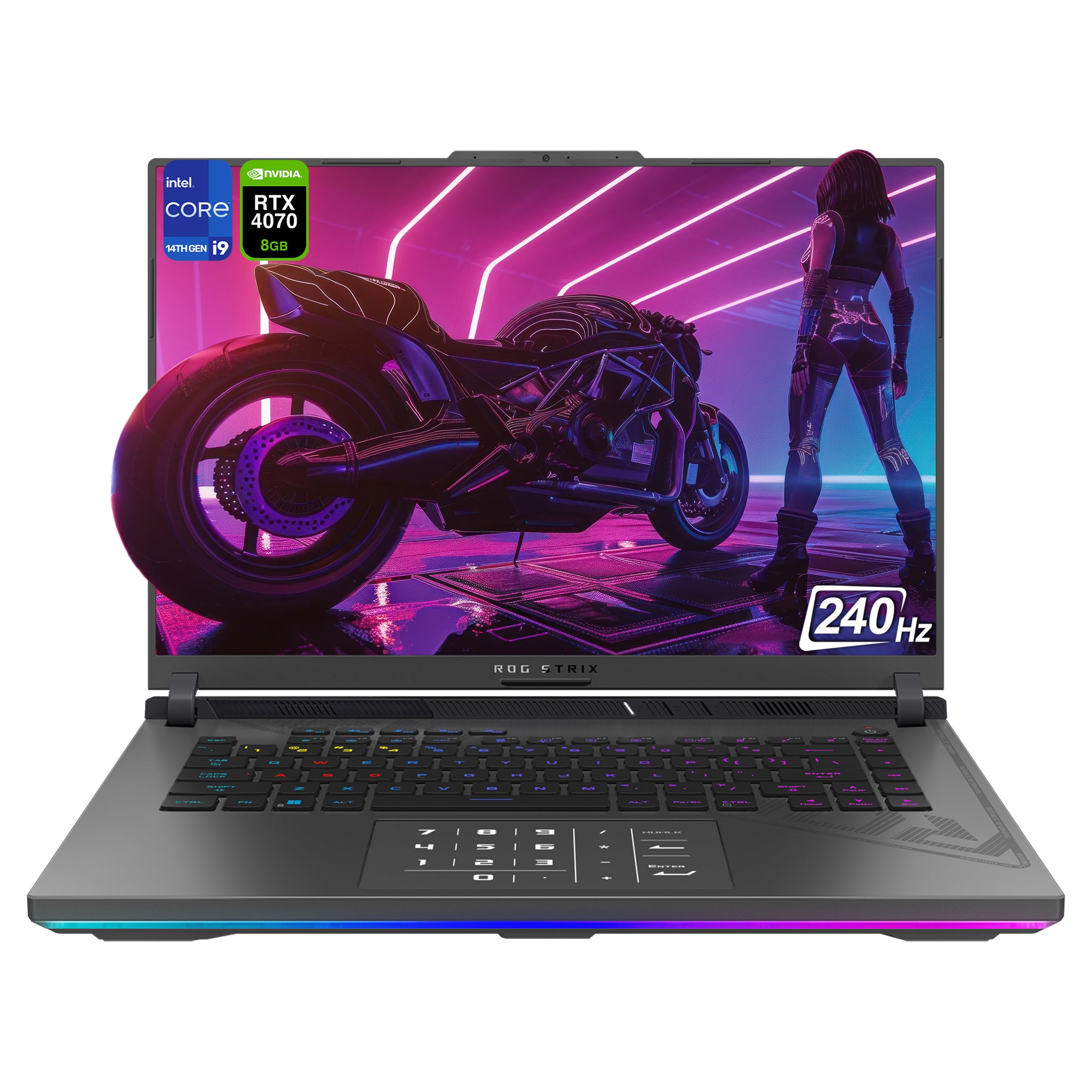 ASUS ROG Strix 16 Gaming Laptop, Core i9-14900HX, 16" WUXGA (1920x1200) IPS 165 Hz, RTX 4070