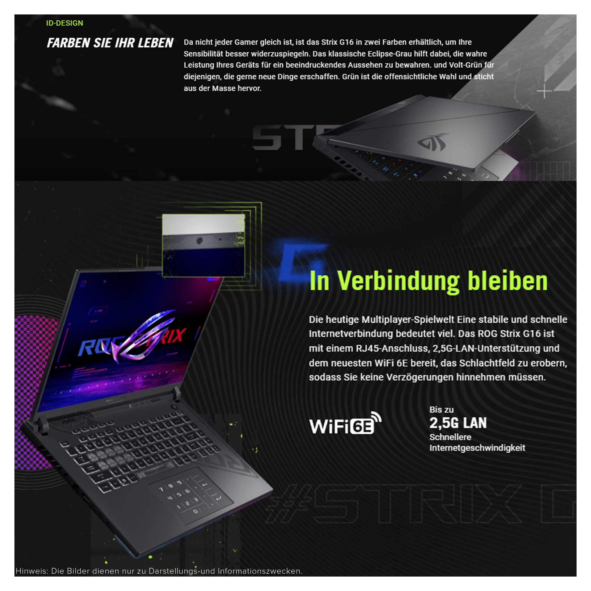 ASUS ROG Strix 16 Gaming Laptop, Core i9-14900HX, 16" WUXGA (1920x1200) IPS 165 Hz, RTX 4070