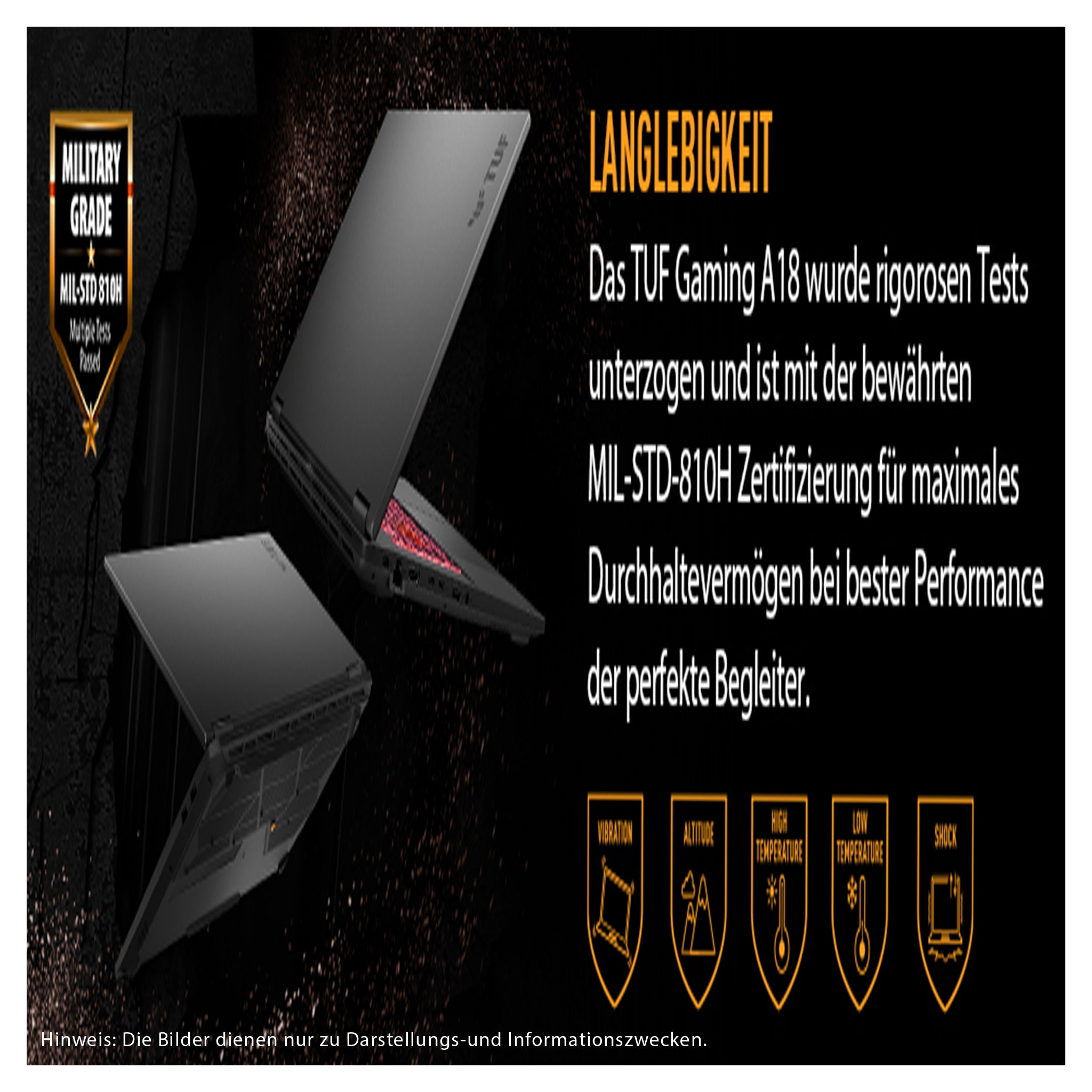 ASUS TUF A18 Gaming Laptop, Ryzen 7 260, 18" FHD , RTX 5050 Graphics, RGB QWERTZ Tastatur, W11 Home