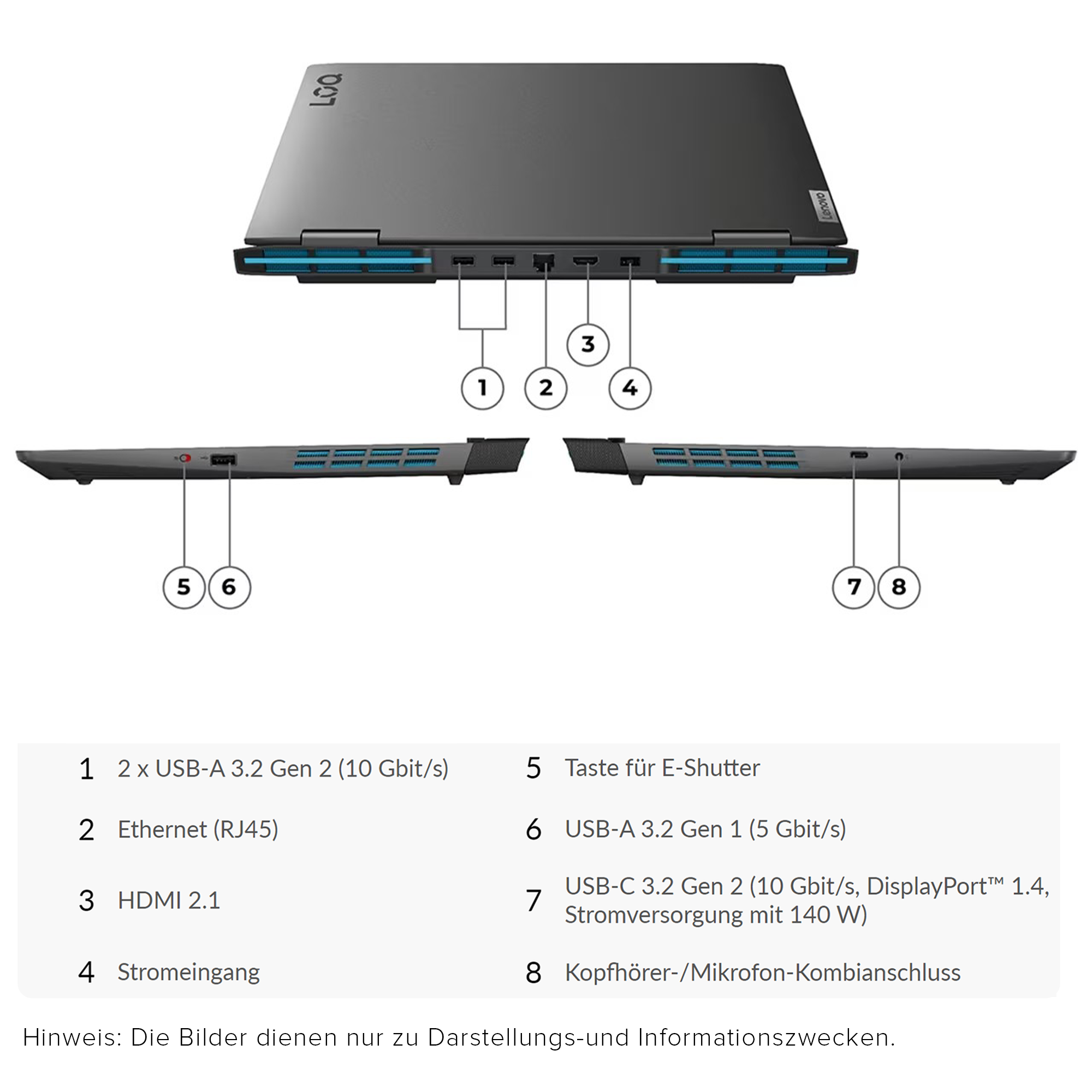 Lenovo LOQ Laptop, 16" FHD, Ryzen 7 7840HS, RTX4060, QWERTZ, W11Home