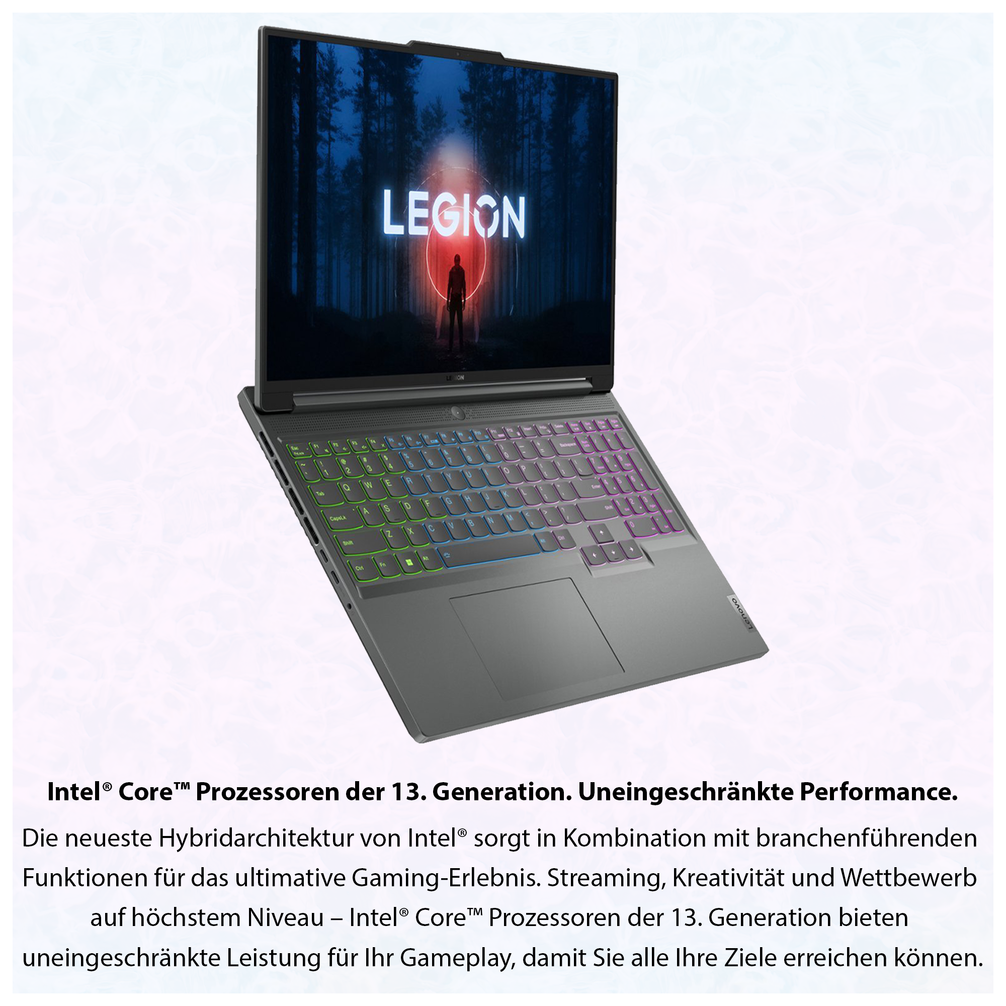 Lenovo Legion Slim 5i Laptop, 16" WQXGA, i7-13700H, RTX4060, QWERTZ, W11Home