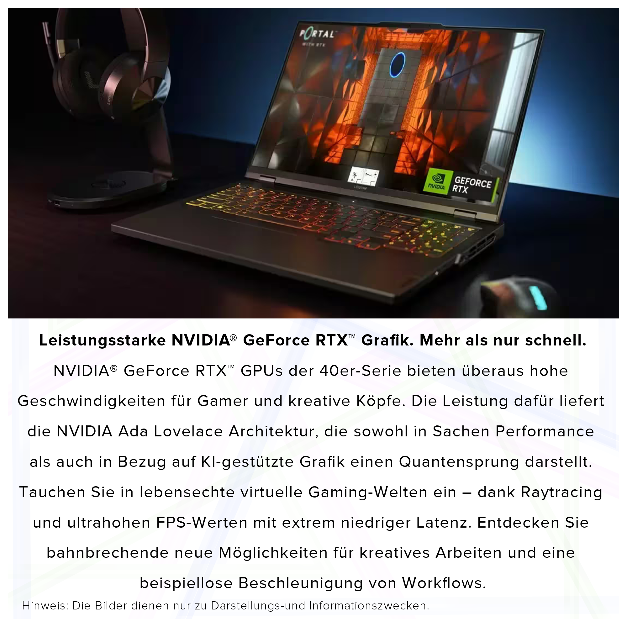 Lenovo Legion Pro 5 Gaming Laptop, 16" WQXGA, Ryzen 9 7945HX, RTX4070, QWERTZ, W11Home