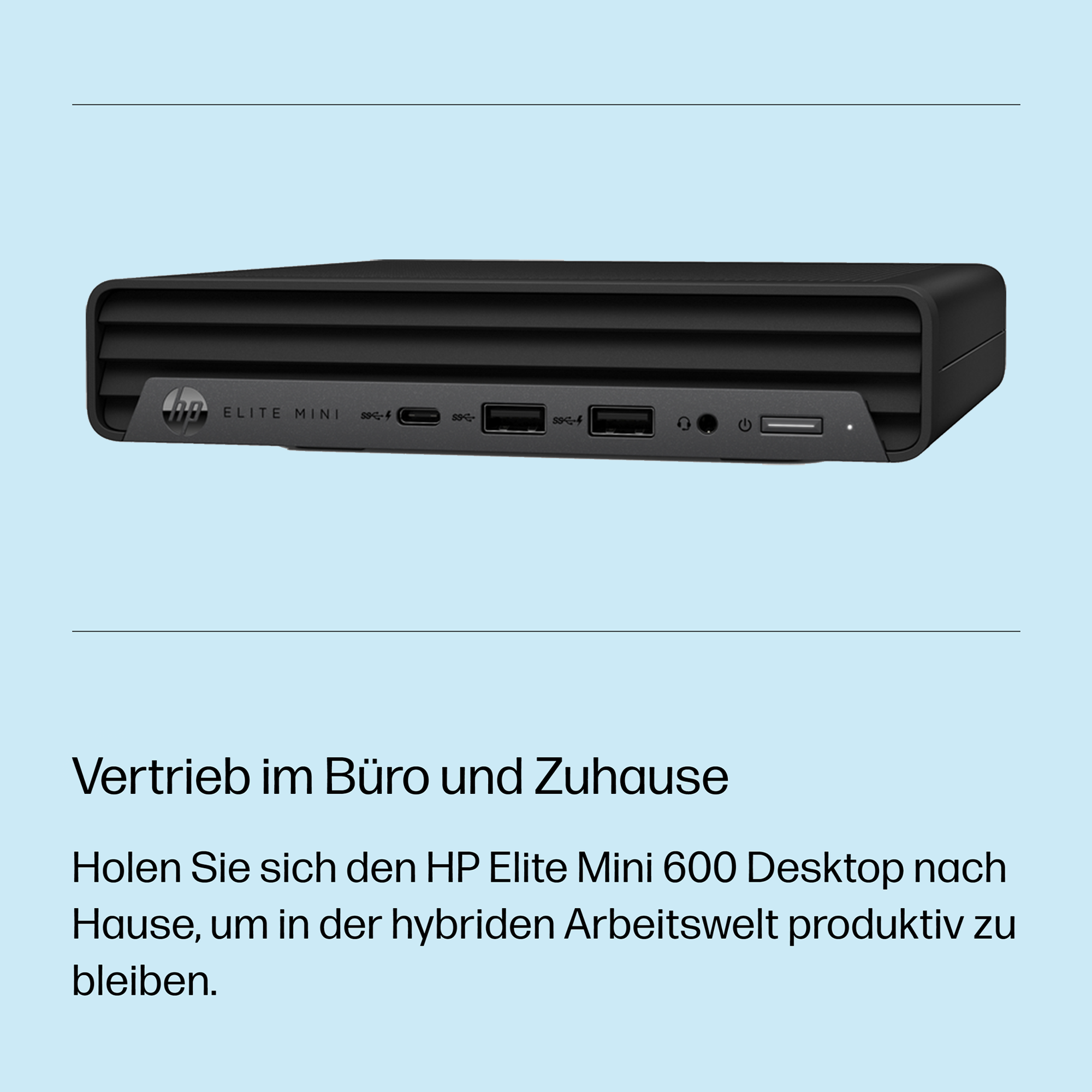 HP Elite Mini 600 G9 Mini PC, i5-12500T, Intel UHD Graphics 770, W11Pro