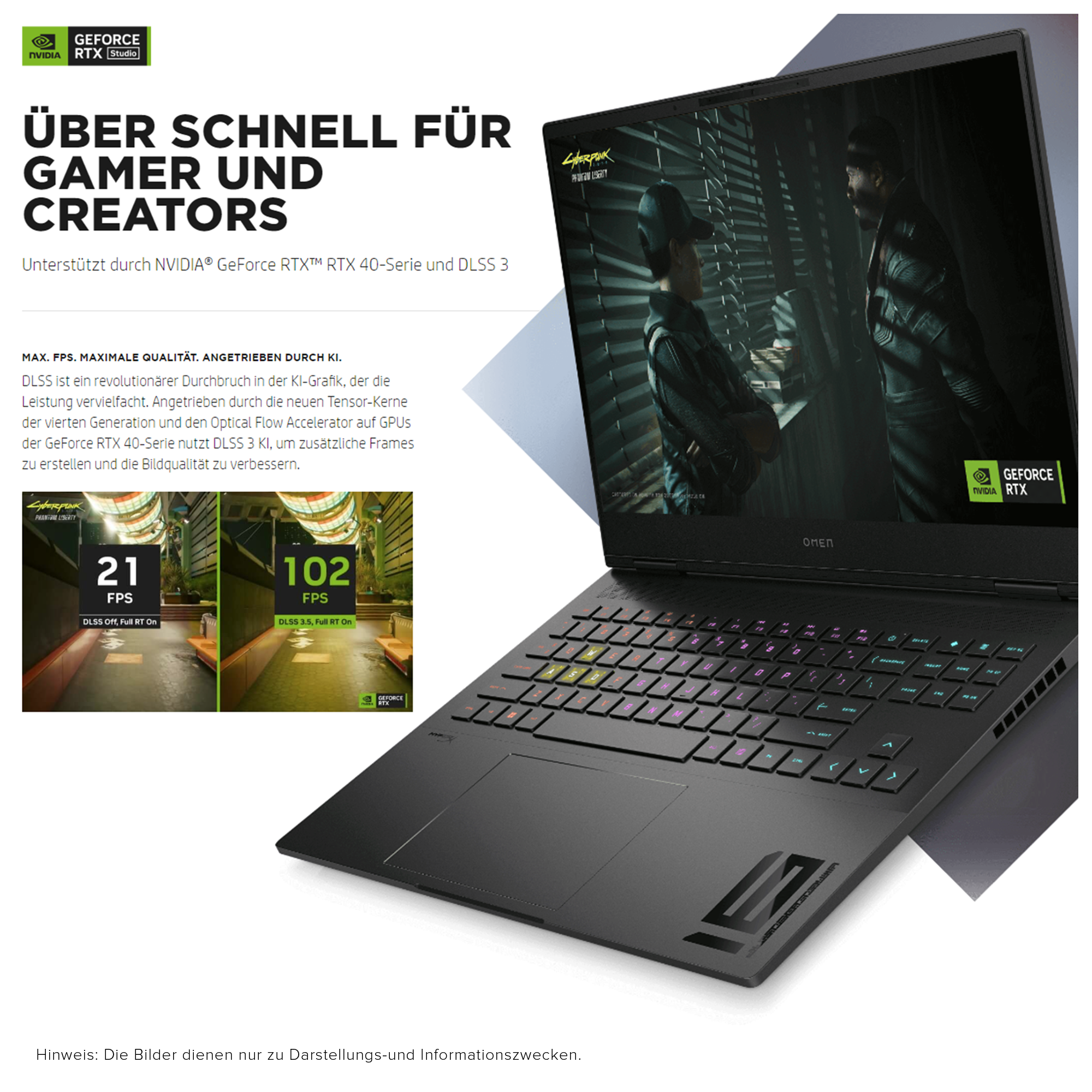 HP OMEN Gaming Laptop, 16.1" FHD, i7-13700HX, RTX4070, W11Home, QWERTZ