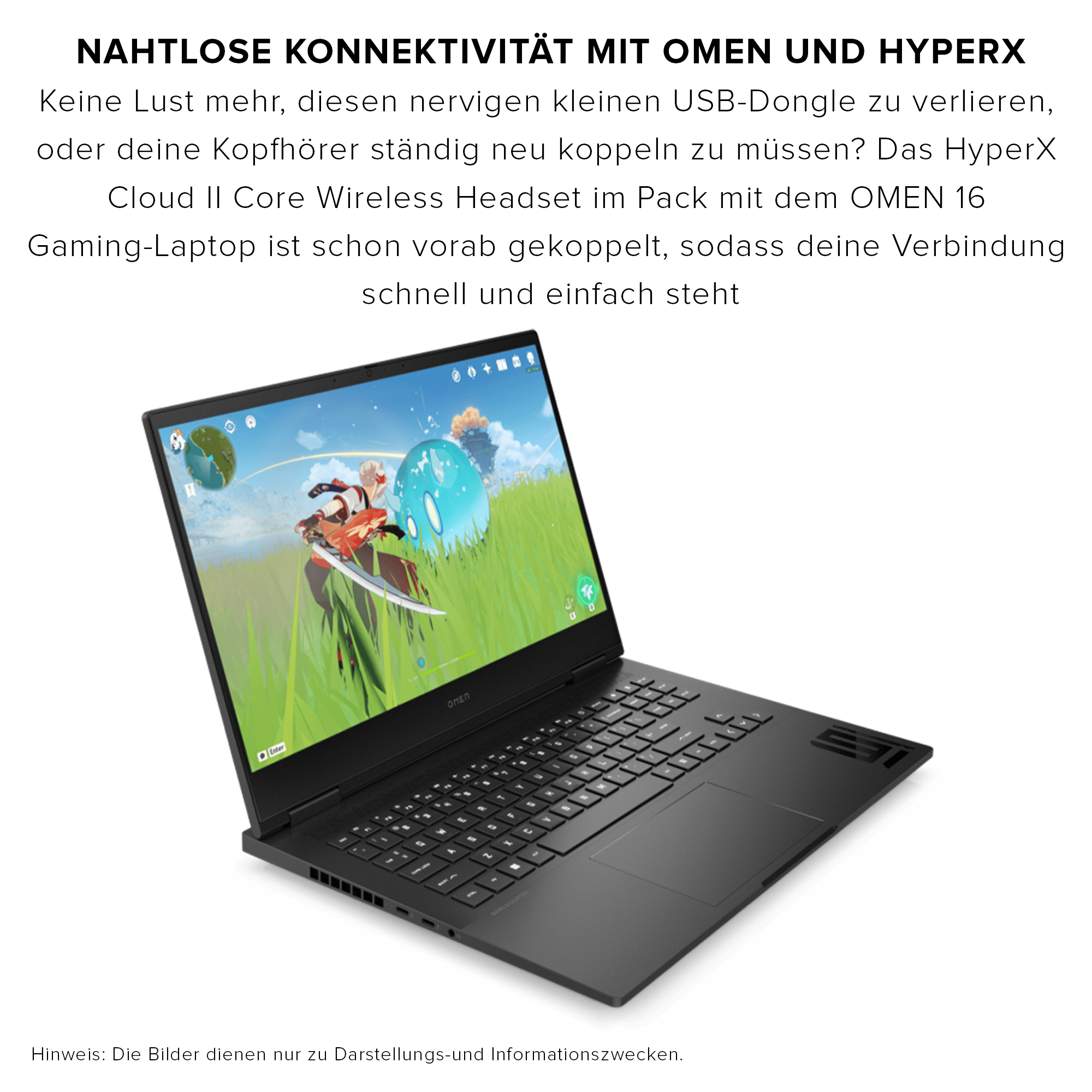 HP OMEN Gaming Laptop, 16.1" FullHD, Ryzen 7 7840HS, RTX4070, QWERTZ, W11Home