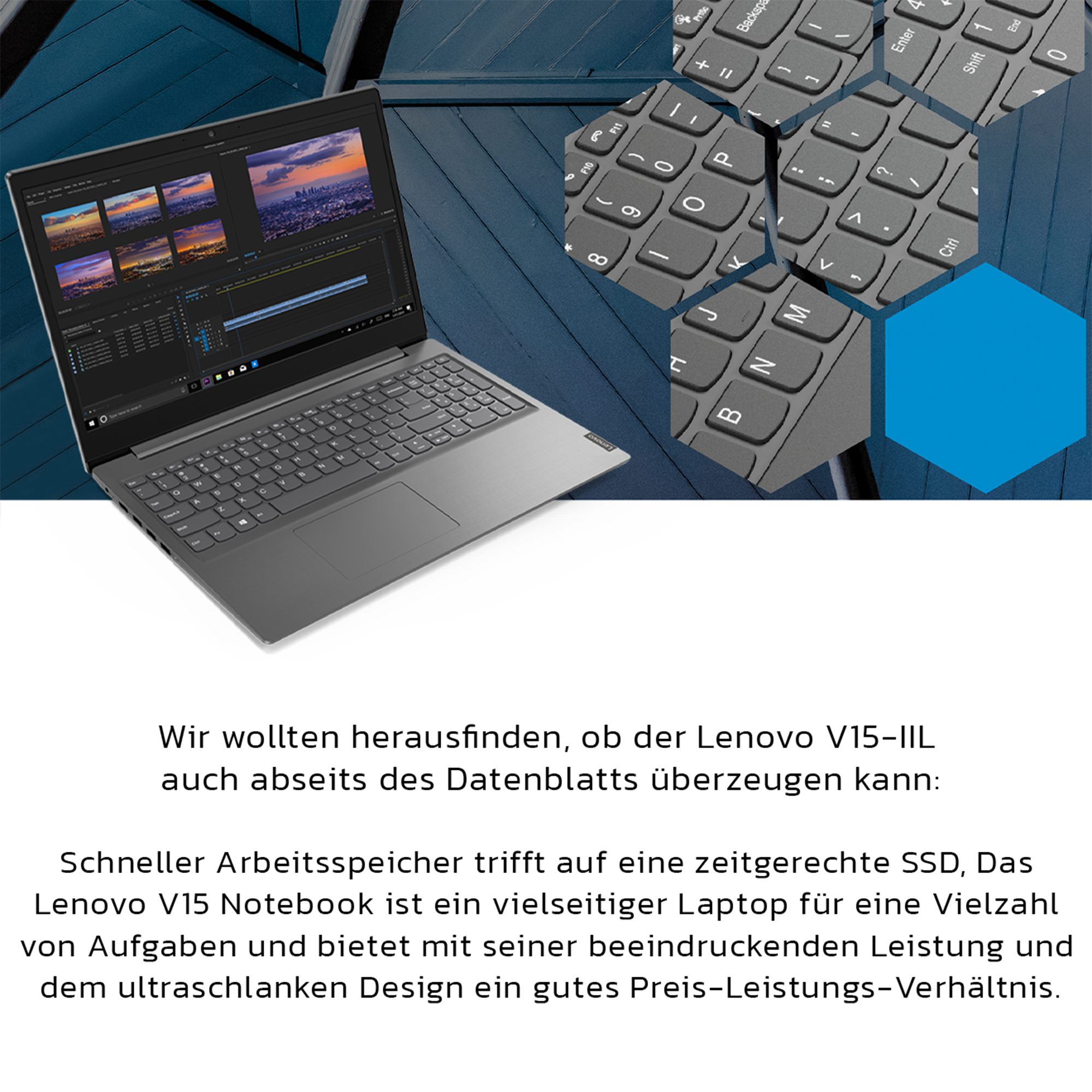 Lenovo V15 Laptop, 15.6" TN FullHD, i5-1035G1, W10Pro, QWERTZ