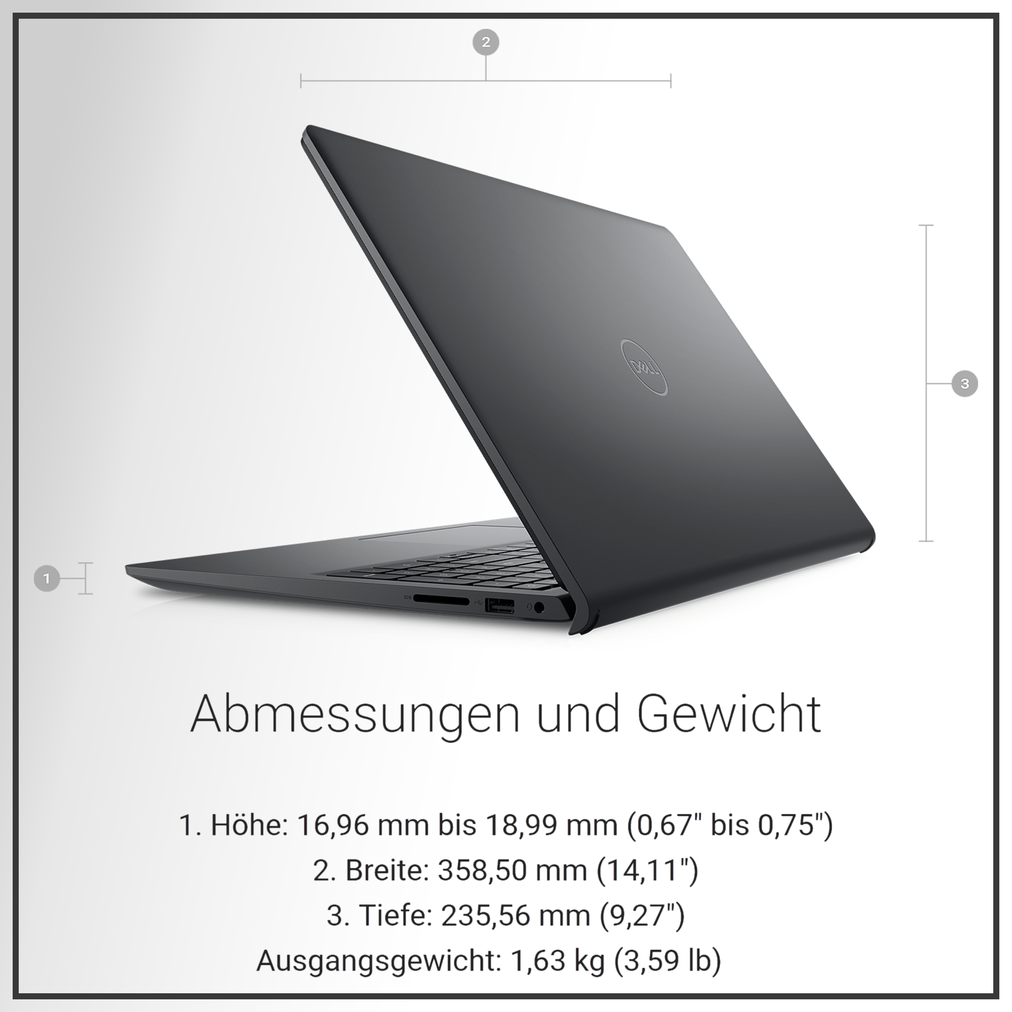 Dell Inspiron 15 Laptop, 15.6" FullHD Touch, Ryzen 5 7530U, QWERTZ , W11Home