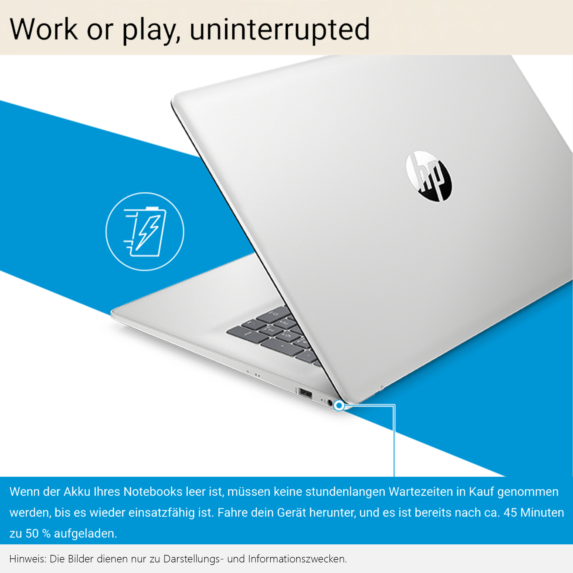 Hp Laptop, 17,3" FullHD, i5-1335U, QWERTZ, W11Home