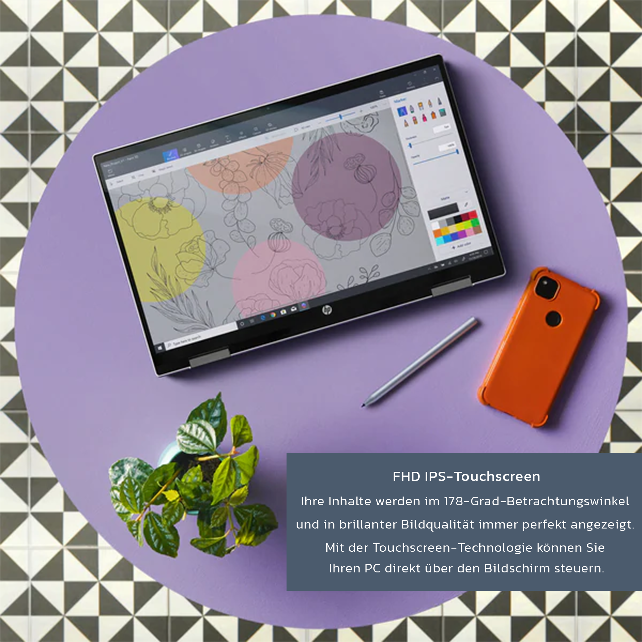 HP Pavilion x360 2-in-1 Laptop, 15,6" FullHD Touch, i5-1235U, W11Home, QWERTZ
