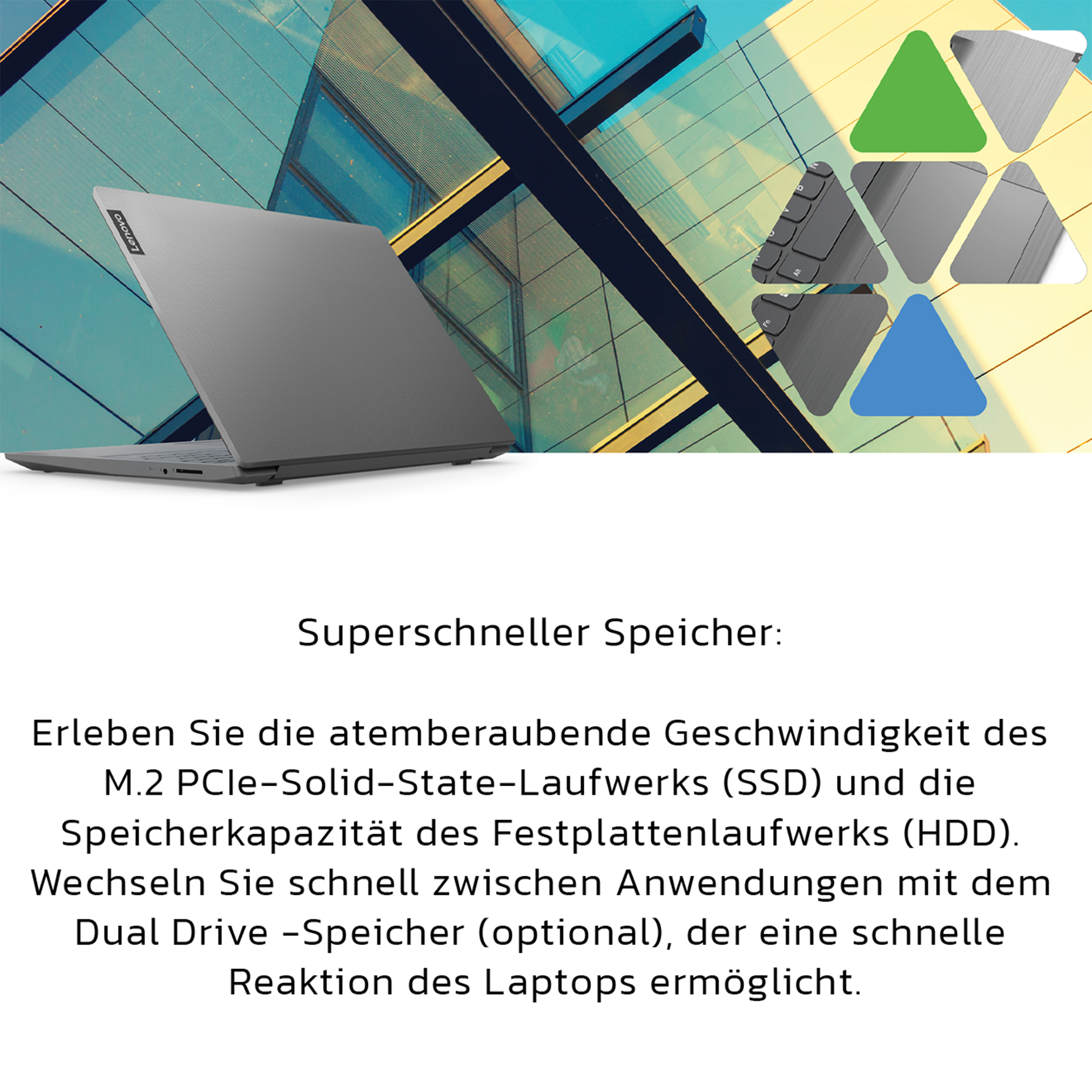 Lenovo V15 Laptop, 15.6" TN FullHD, i5-1035G1, W10Pro, QWERTZ