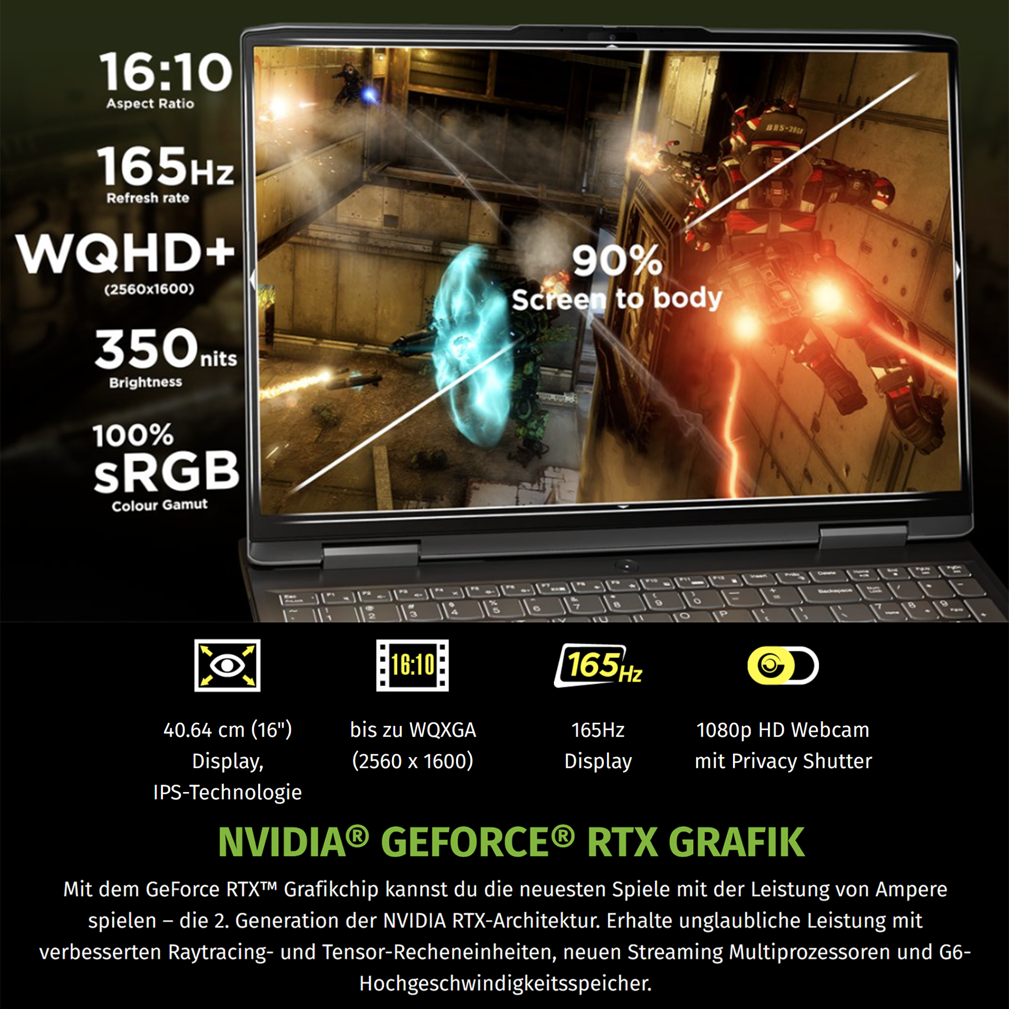 Lenovo IdeaPad Gaming 3 Laptop, i5-12500H, 16" WQXGA, RTX3060, W11Home