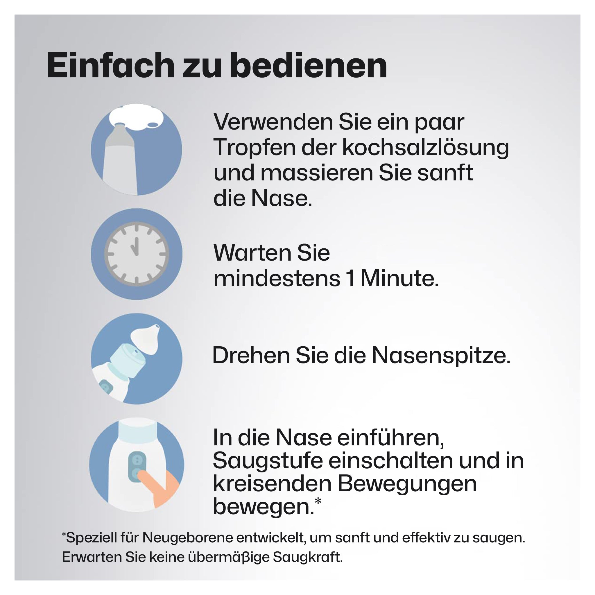 Braun Nasensauger, Linderung für verstopfte Nasen