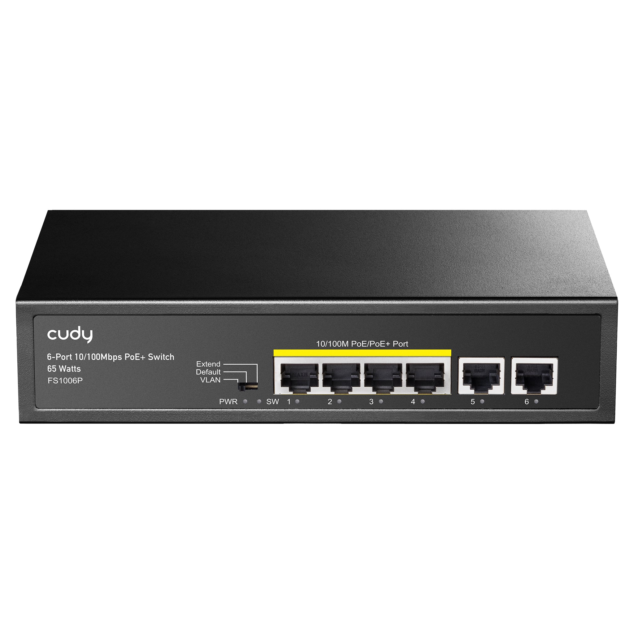 Cudy Poe+ Switch 6 Ports 10/100Mbps, 60W, 4 Poe/Poe+, Switch Unmanaged, FS1006P