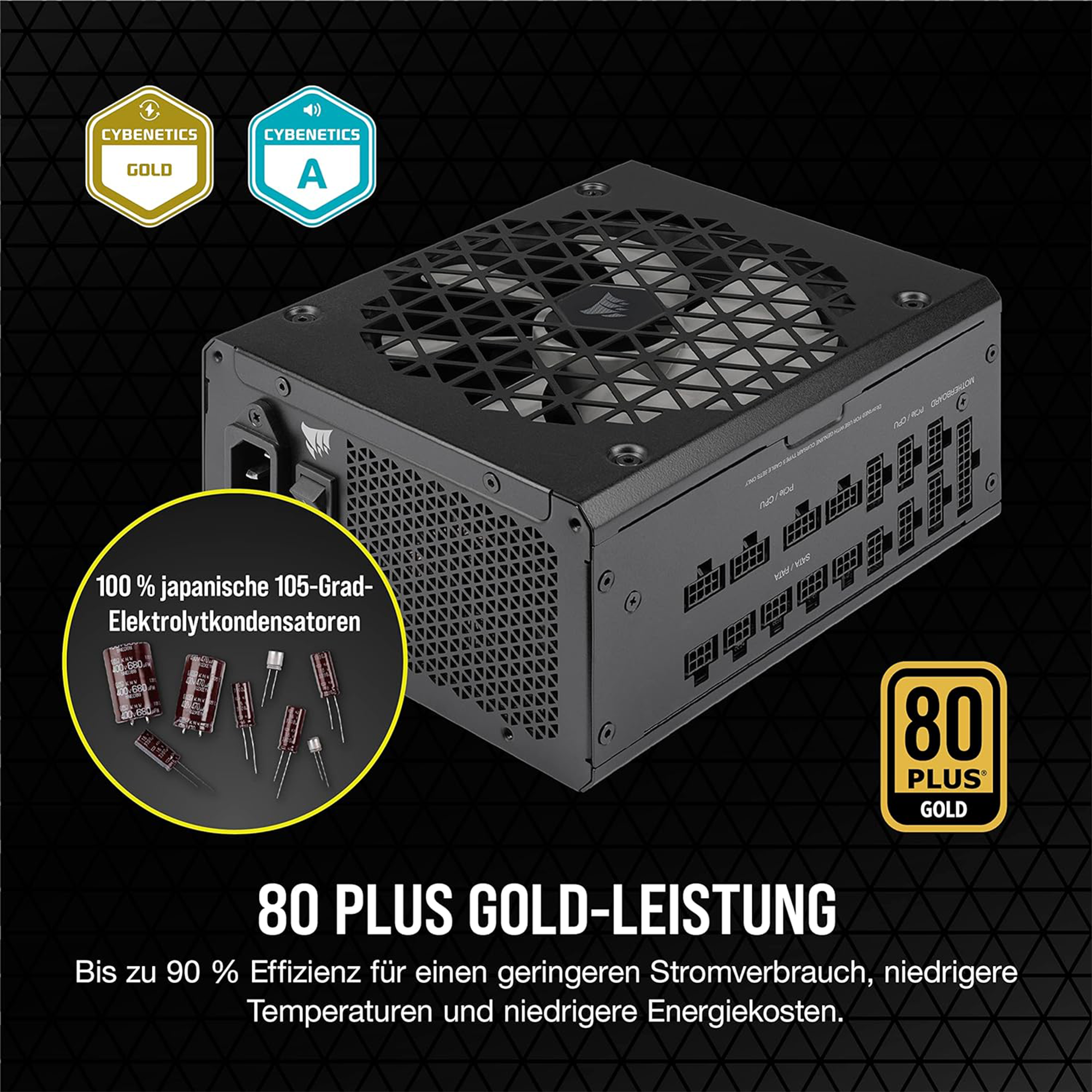 Corsair RM1200x Shift Netzteil – ATX 3.0 & PCIe 5.0, 80 Plus Gold, Vollmodular – Gebraucht (Wie neu)