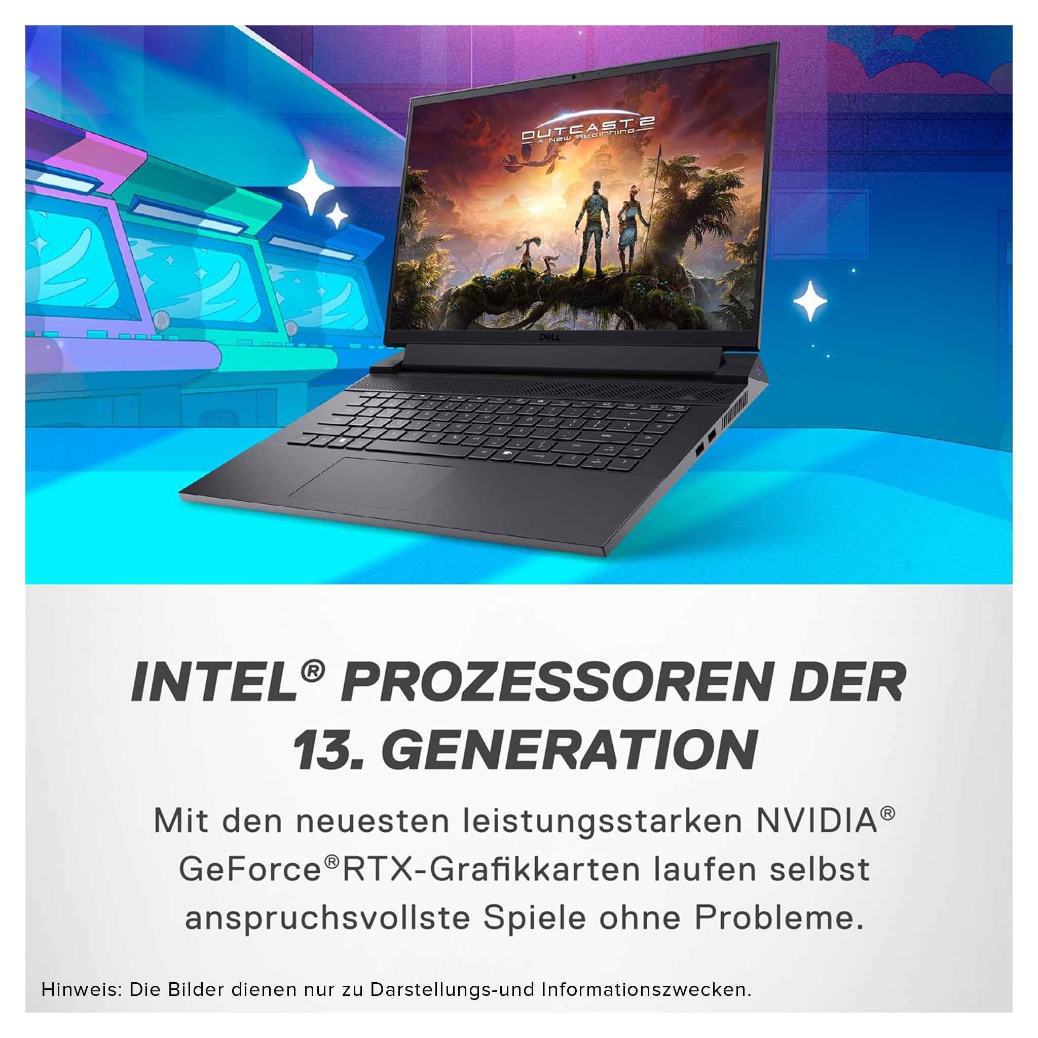 Dell G16 7630 Gaming Laptop, i9-13900HX, 16" QHD+, RTX4070, QWERTZ, W11Home