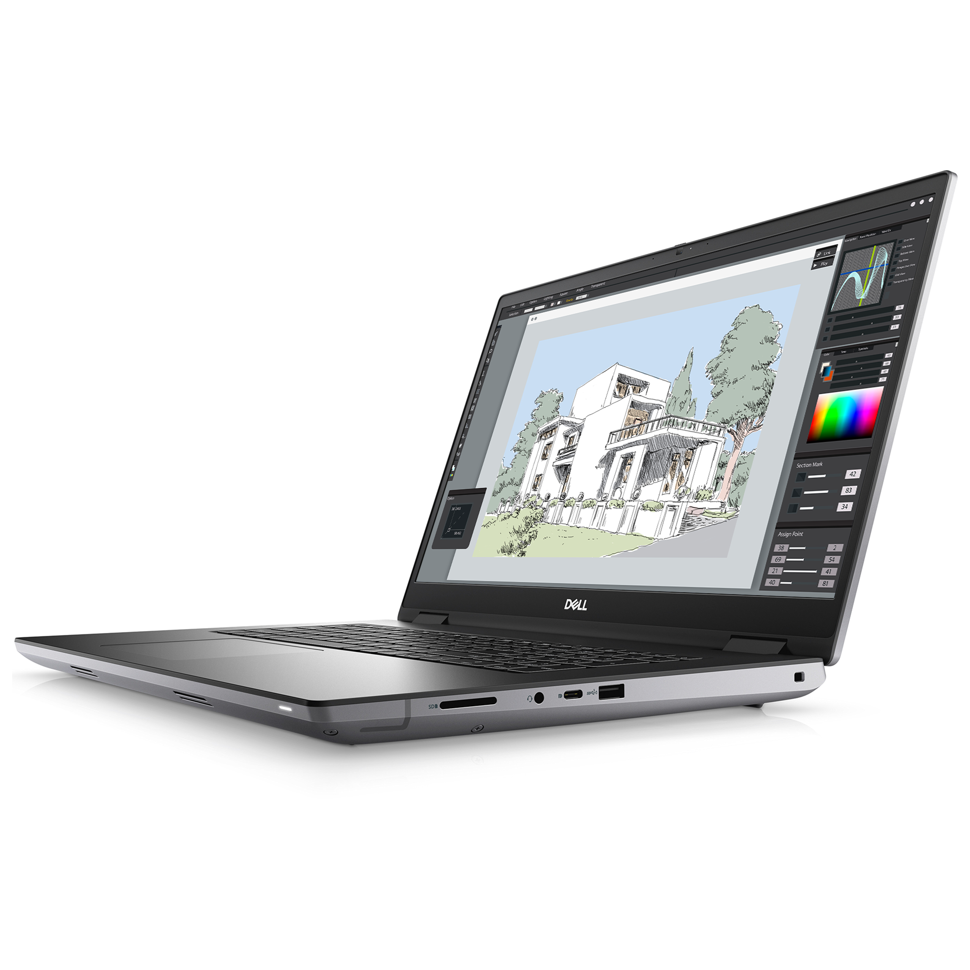 Dell Precision 7780 Mobile Workstation, 17,3" FHD, i7-13850HX, RTXA3500, QWERTZ, W11Pro