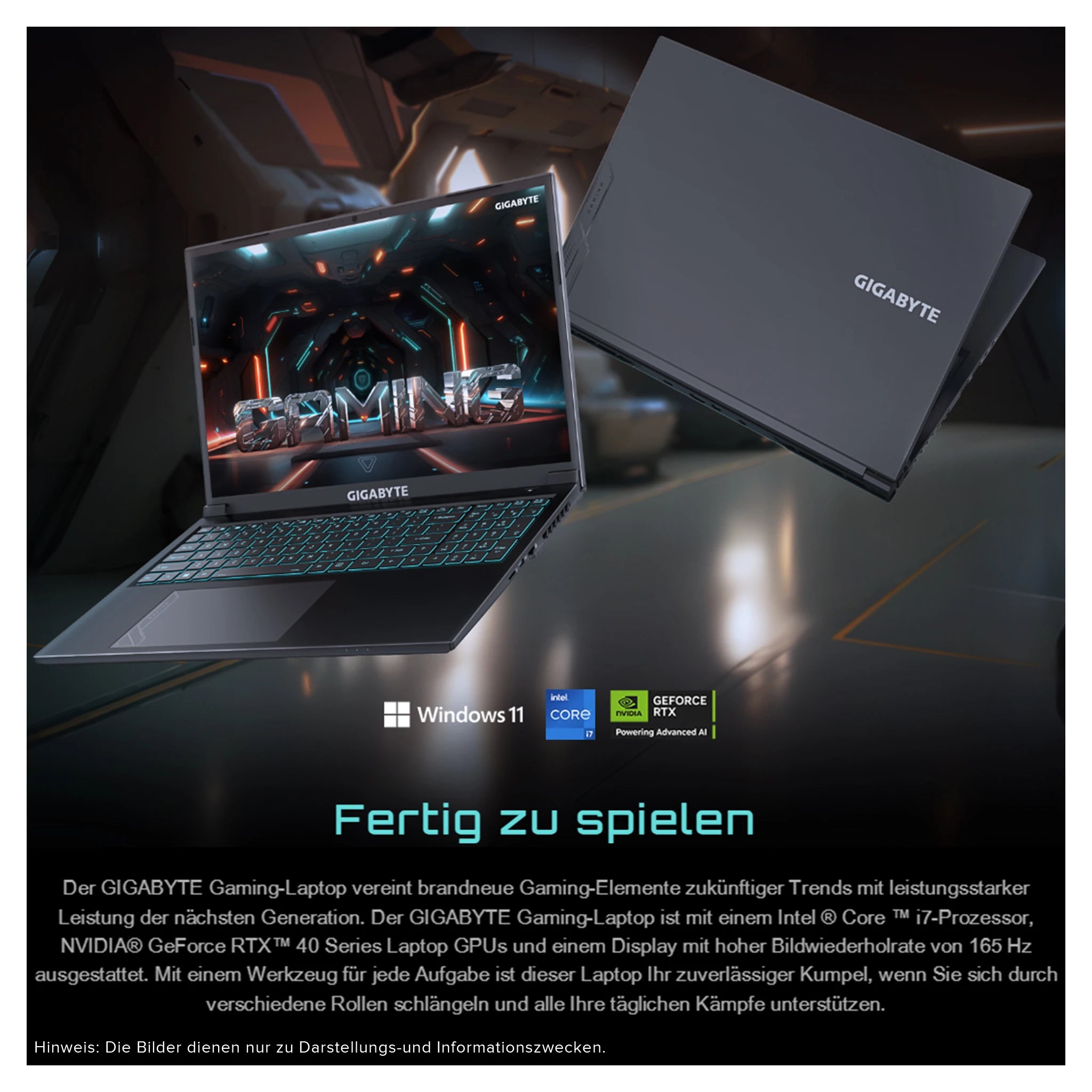GIGABYTE G6 Gaming Laptop, i7-13620H, 16" WUXGA, RTX4060, QWERTZ, W11Pro (Gebraucht-Wie Neu)