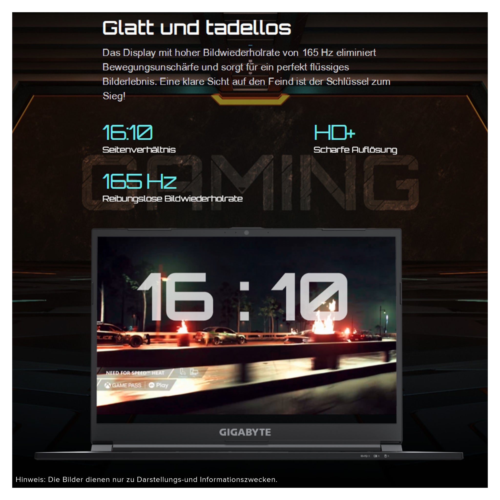 GIGABYTE G6 Gaming Laptop, i7-13620H, 16" WUXGA, RTX4060, QWERTZ, W11Pro