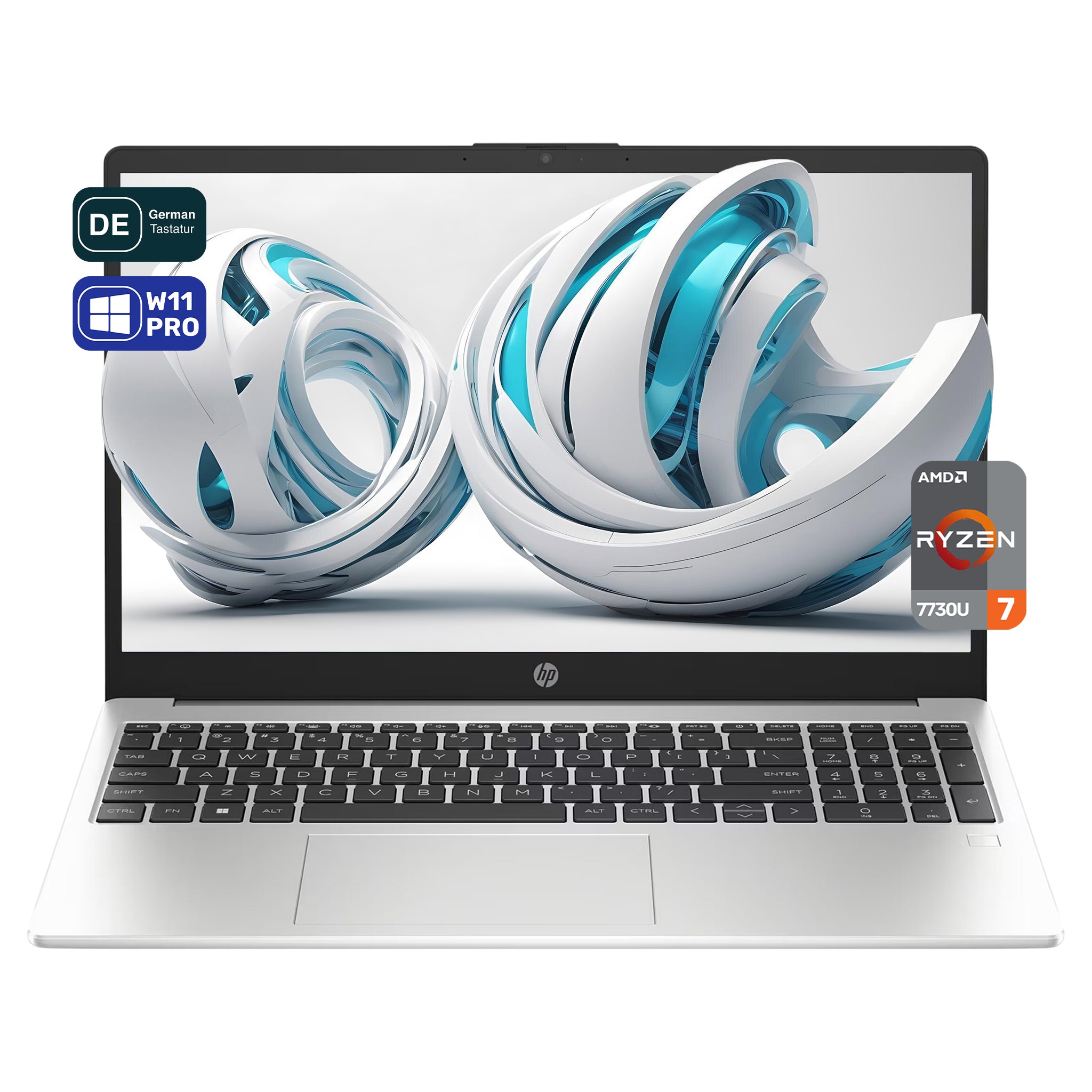 HP 255 G10 Business Laptop, Ryzen 7 7730U, 15.6" FHD, QWERTZ (Gebraucht - Wie Neu)