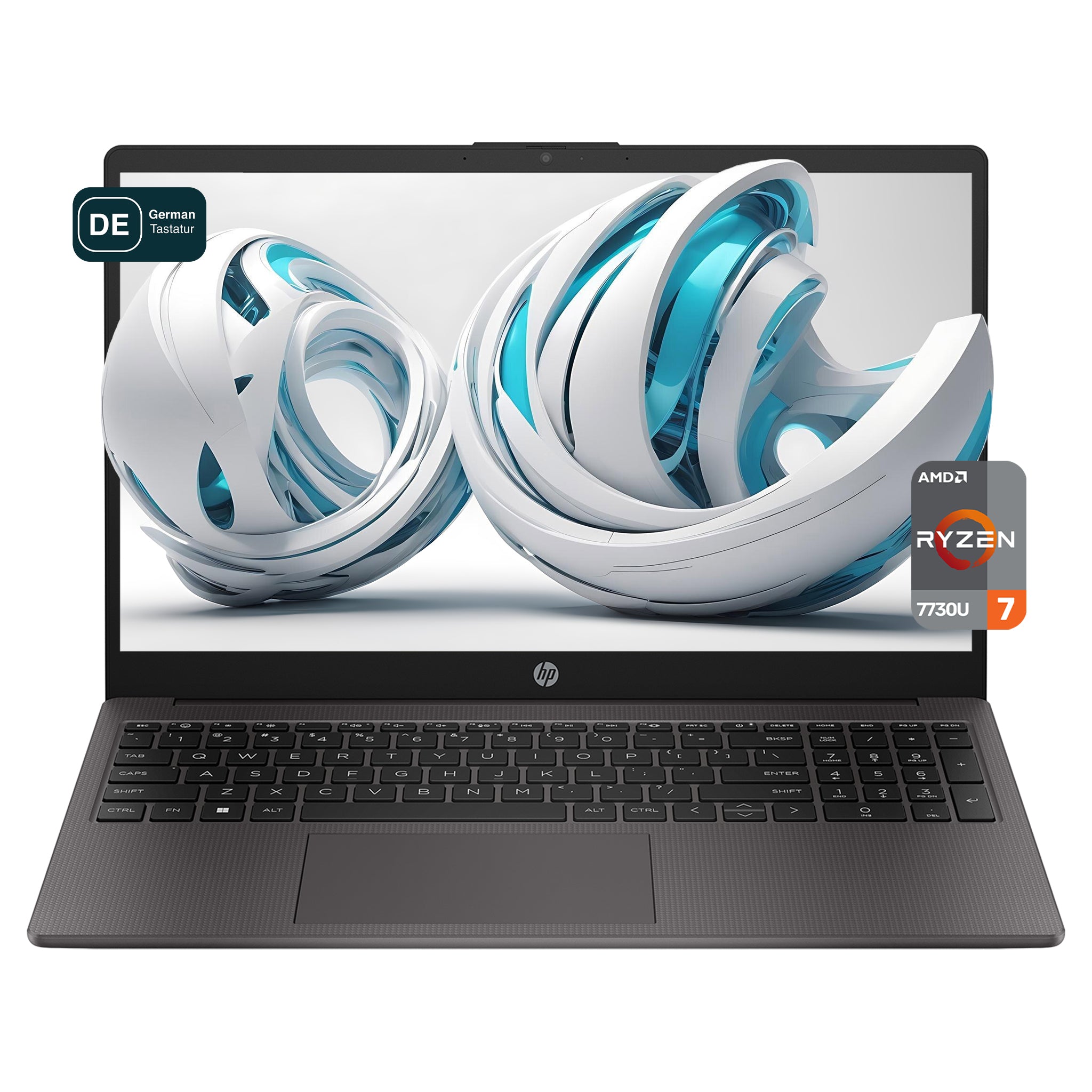 HP 255 G10 Business Laptop, 15.6" FHD, Ryzen 7 7730U, QWERTZ, W11Home