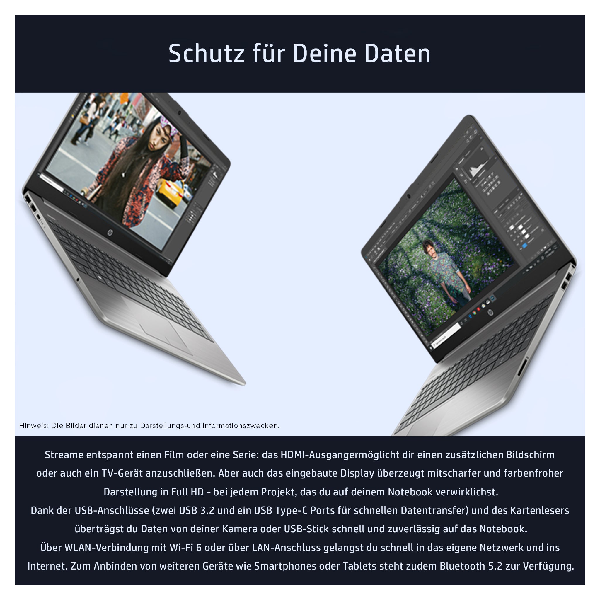 HP 255 G9 Business Laptop, 15.6" FHD, Ryzen 5 5625U, Win11Pro, QWERTZ