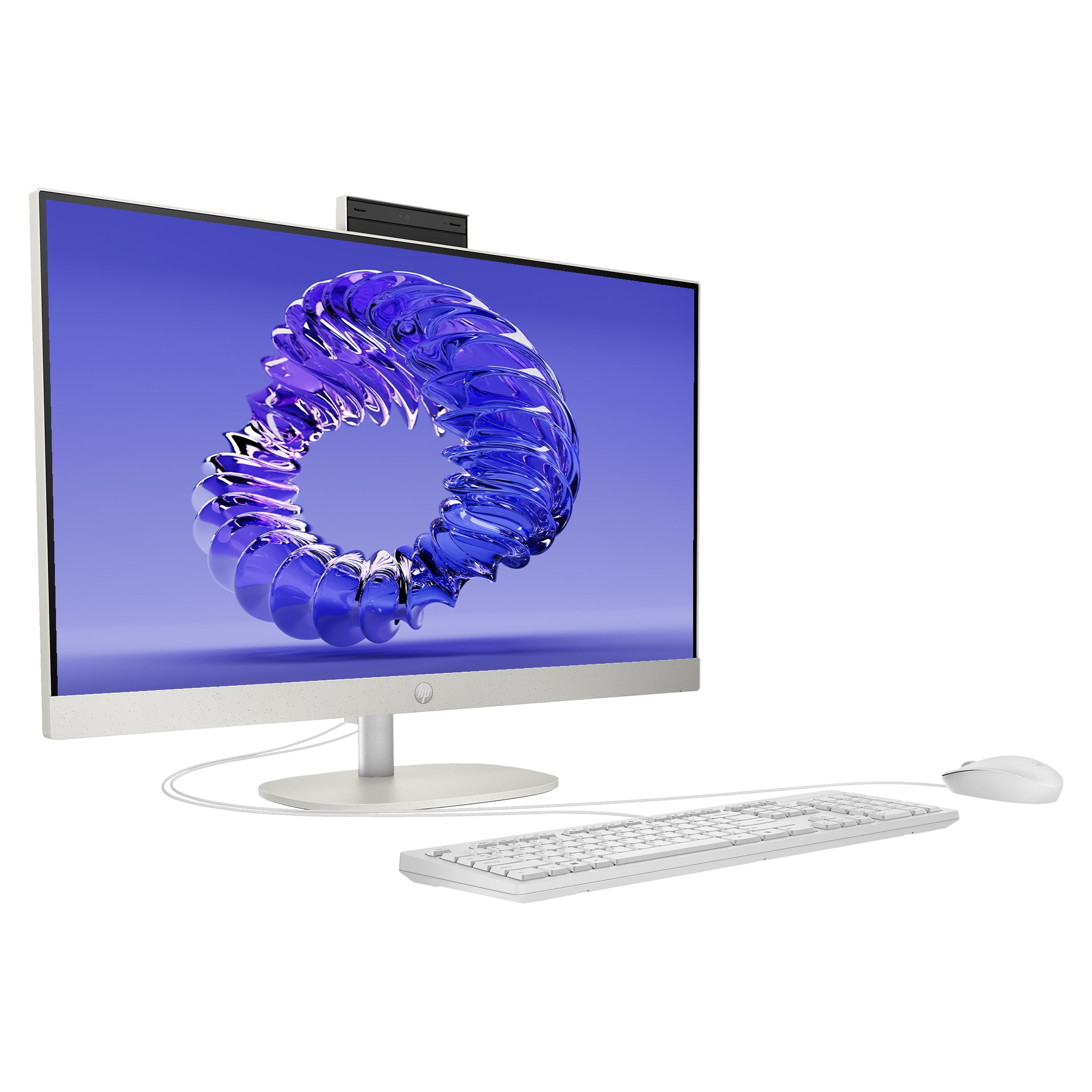 HP All-in-One Desktop PC, i3-1315U, 27" FHD IPS, W11Pro, Tastatur + Maus, Muschelweiß