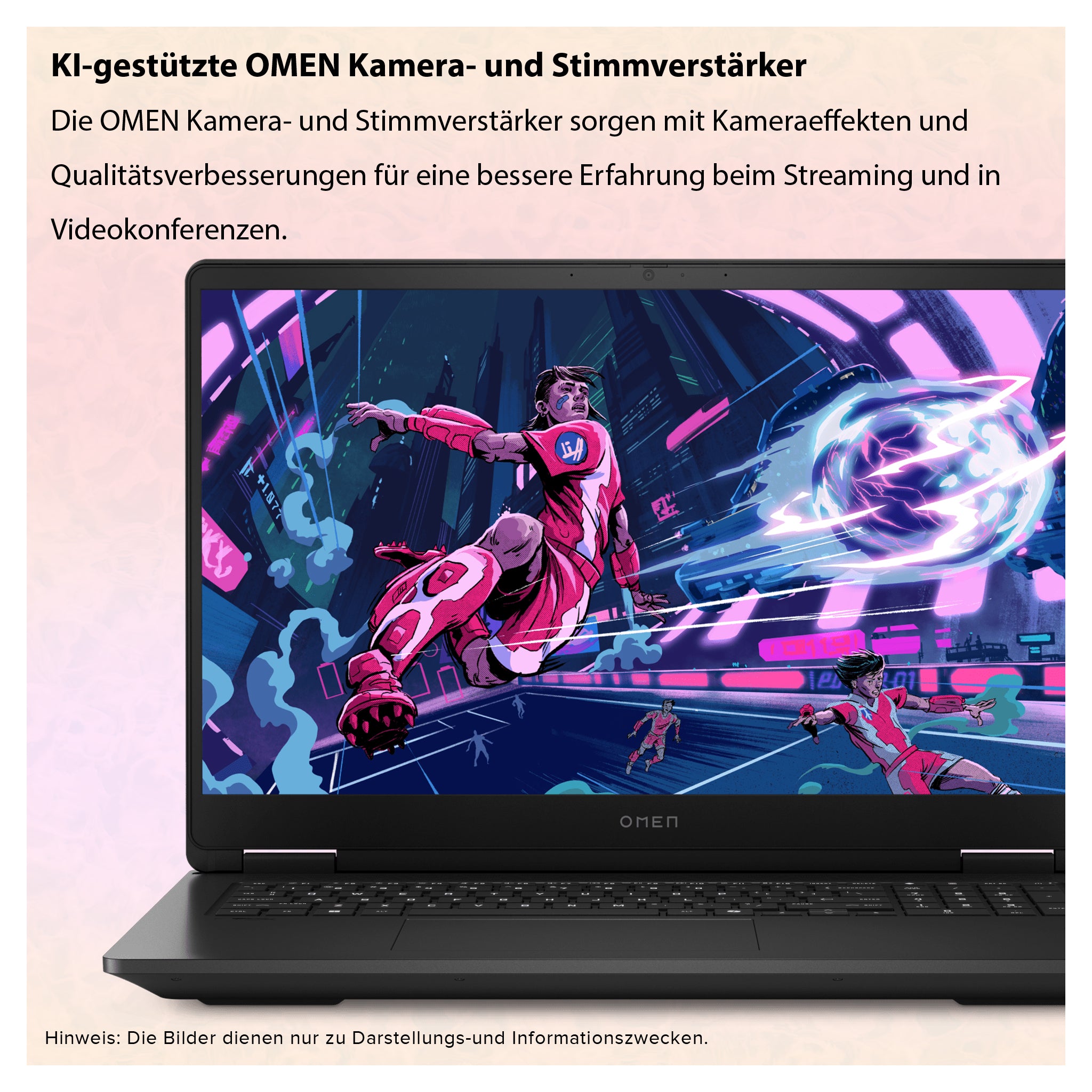 HP OMEN 17 Gaming Laptop, Ryzen 5 8645HS, 17.3" WUXGA 144Hz, RTX4060, RGB QWERTZ (Gebraucht-Akzeptabel)