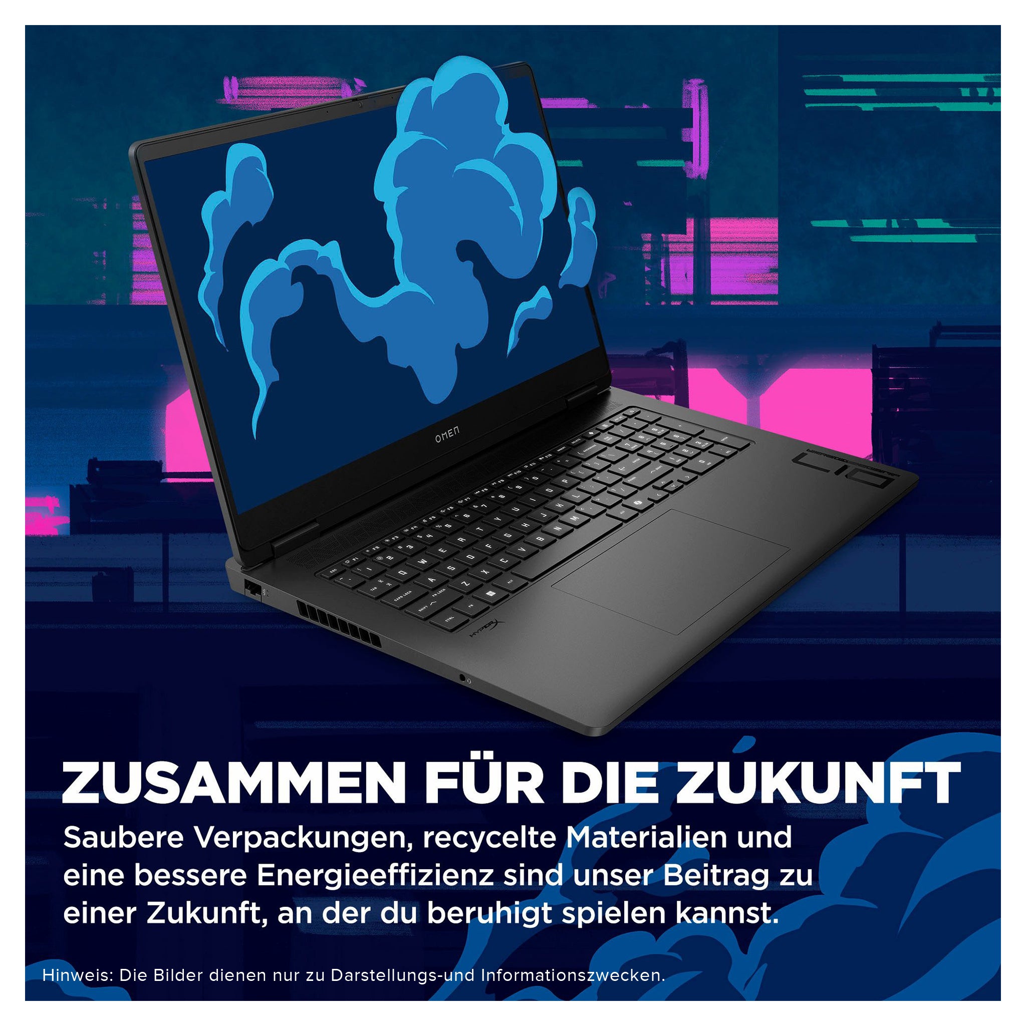 HP Omen 17 Gaming Laptop, Ryzen 7 8845HS, 17.3" FHD, RTX4060, QWERTZ  (Gebraucht - Akzeptabel)
