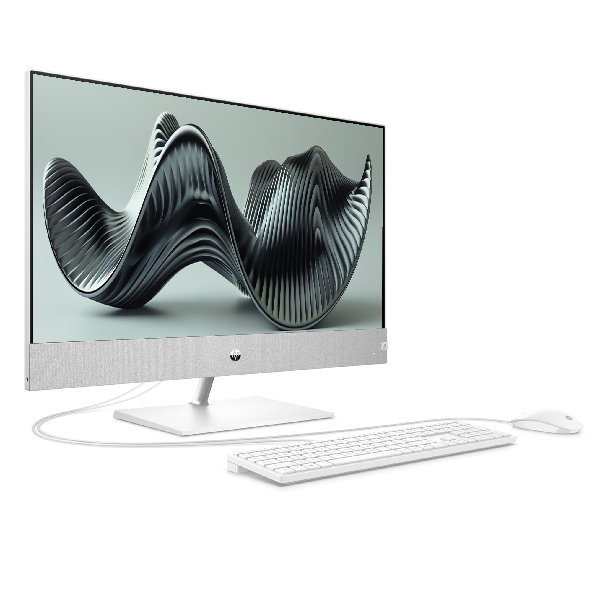 HP Pavilion All-in-One Desktop PC, Ryzen 7 5700U, 27" QHD IPS, W 11 Home, QWERTZ Tastatur + Maus