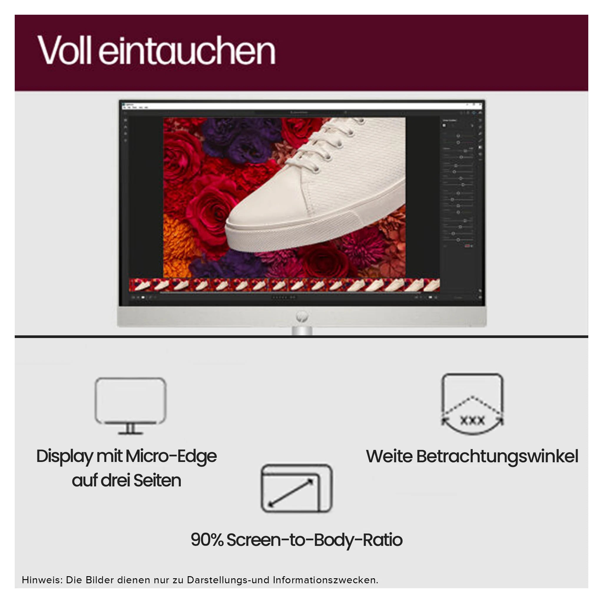 HP Pavilion All-in-One Desktop PC, AMD Ryzen 3 7320U,  27" FHD IPS QWERTZ Tastatur + Maus, FreeDOS,