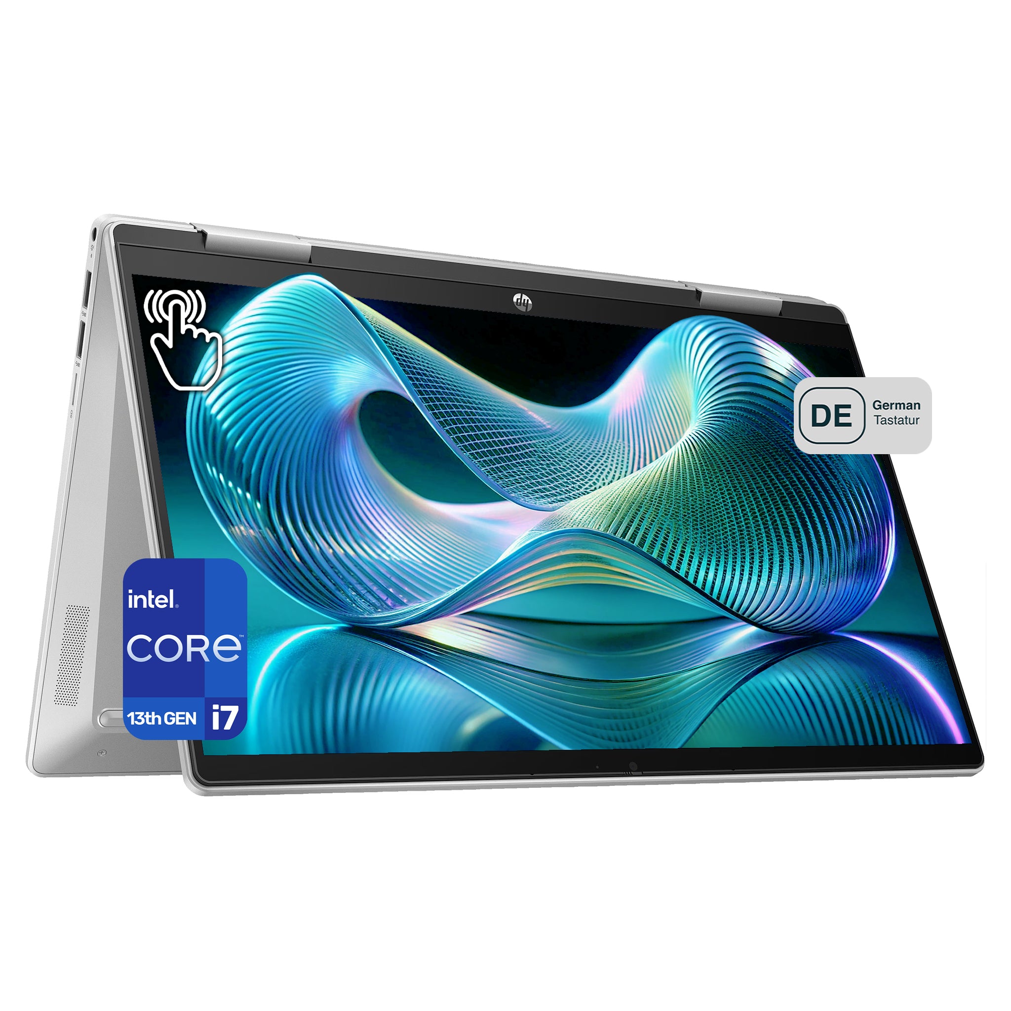 HP Pavilion x360 2-in-1 Laptop, Intel Core, 14" FHD Touch, QWERTZ, W11Home