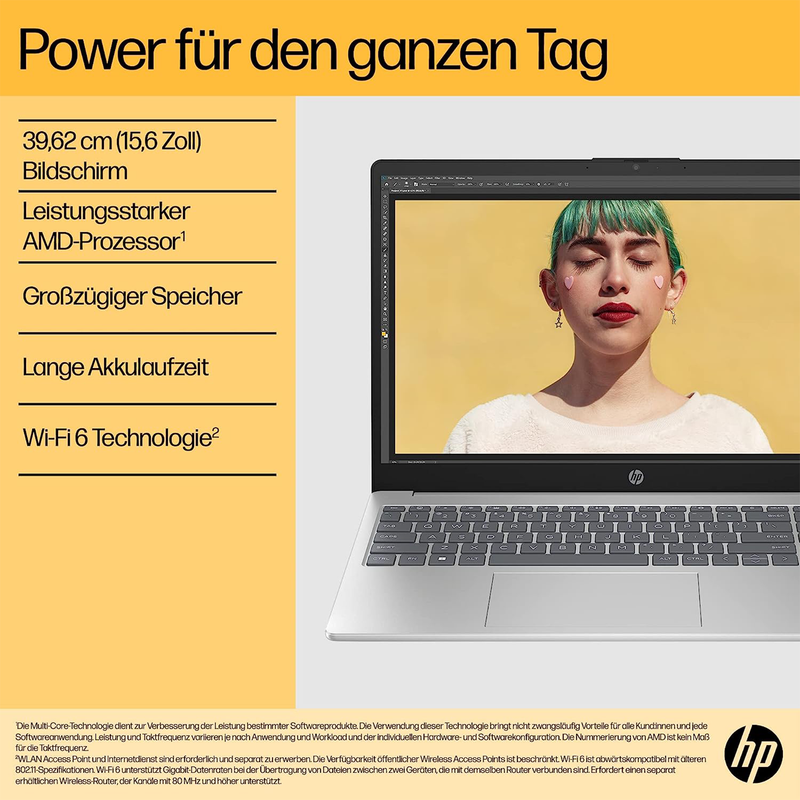 HP 15 Laptop, 15.6" FullHD, Ryzen 7 7730U, W11Home, QWERTZ
