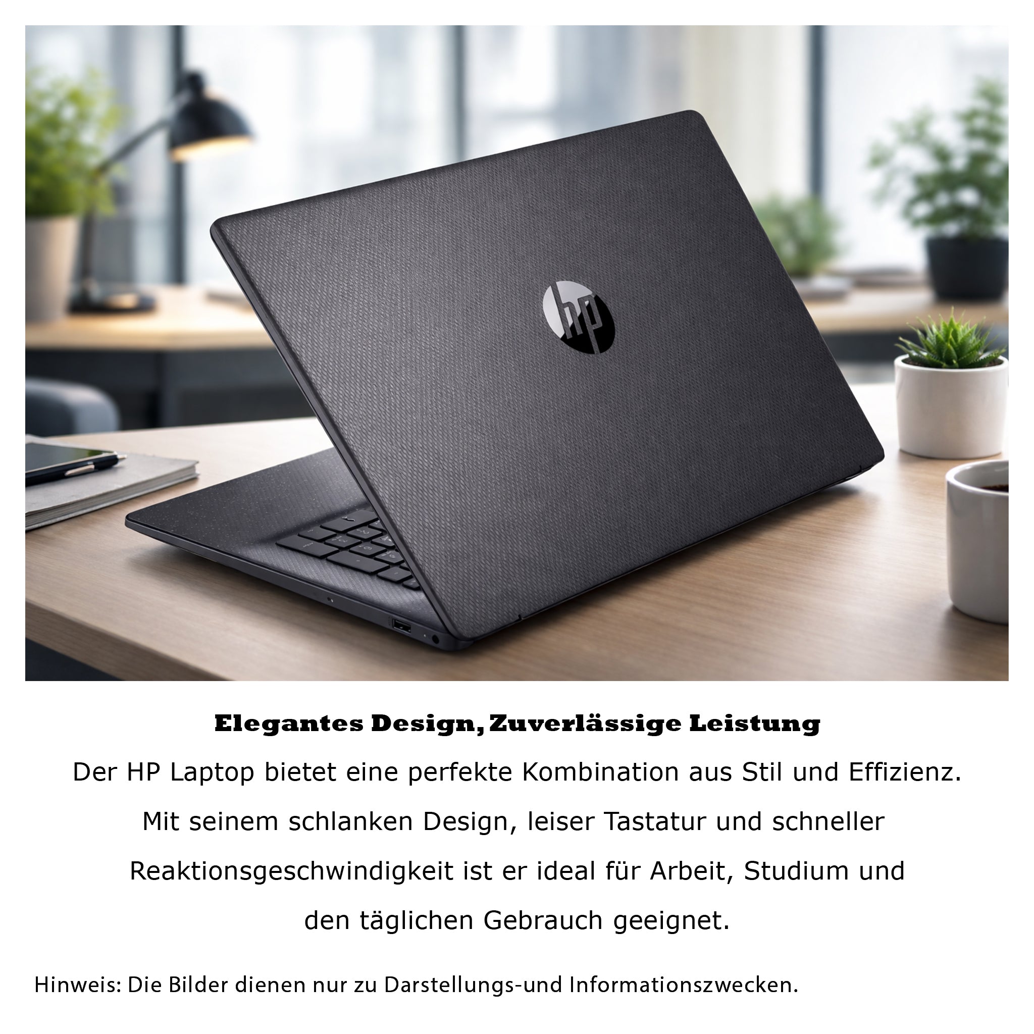 HP 17 Business Laptop, Ryzen 7 7730U, 17.3" FHD (1920x1080) Radeon-Grafikeinheit, QWERTZ Tastatur, Windows 11 Pro