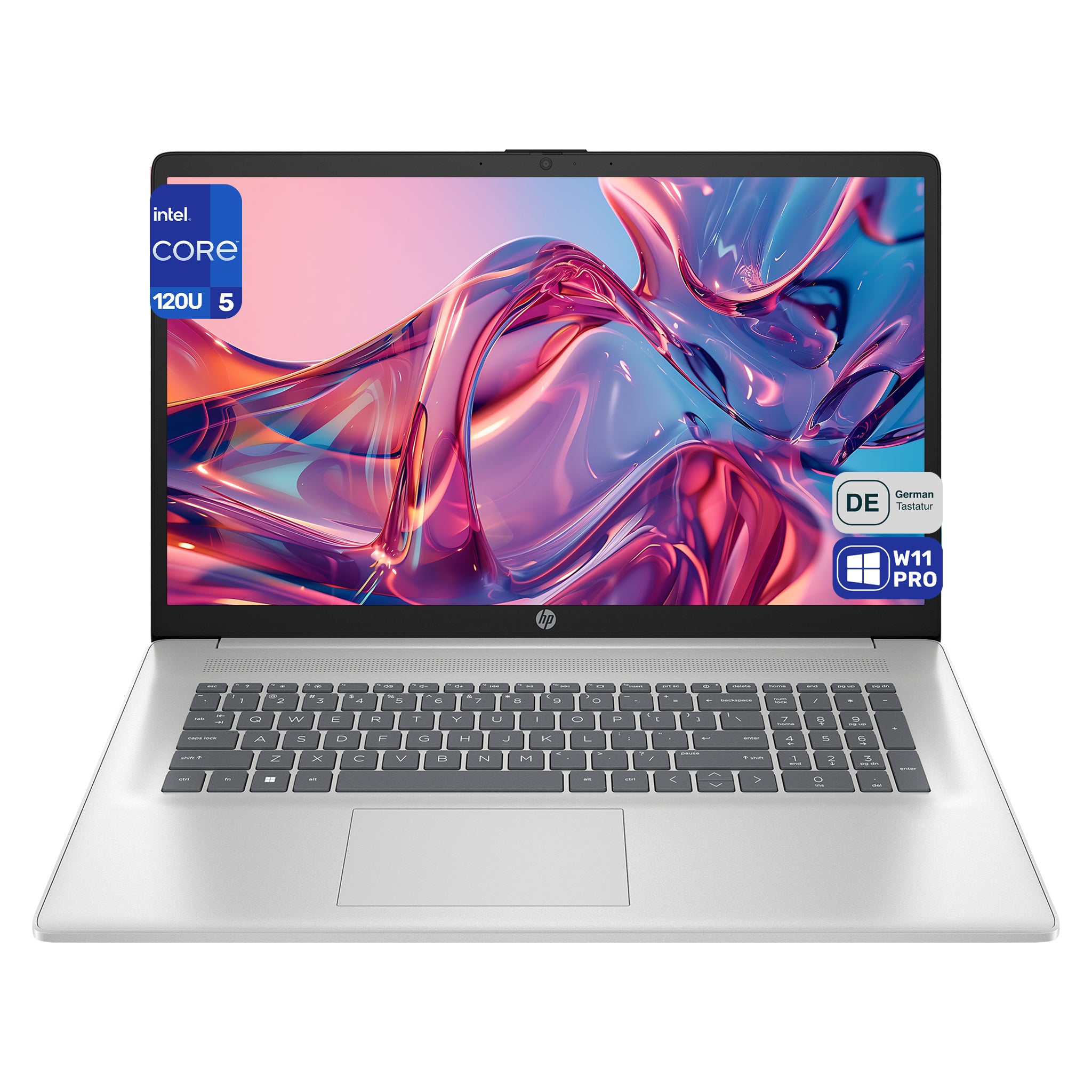 HP 17 Business Laptop, Core i5-120U, 17.3" FHD (1920x1080) Graphics, QWERTZ Tastatur, Windows 11 Pro (Gebraucht - Wie Neu)