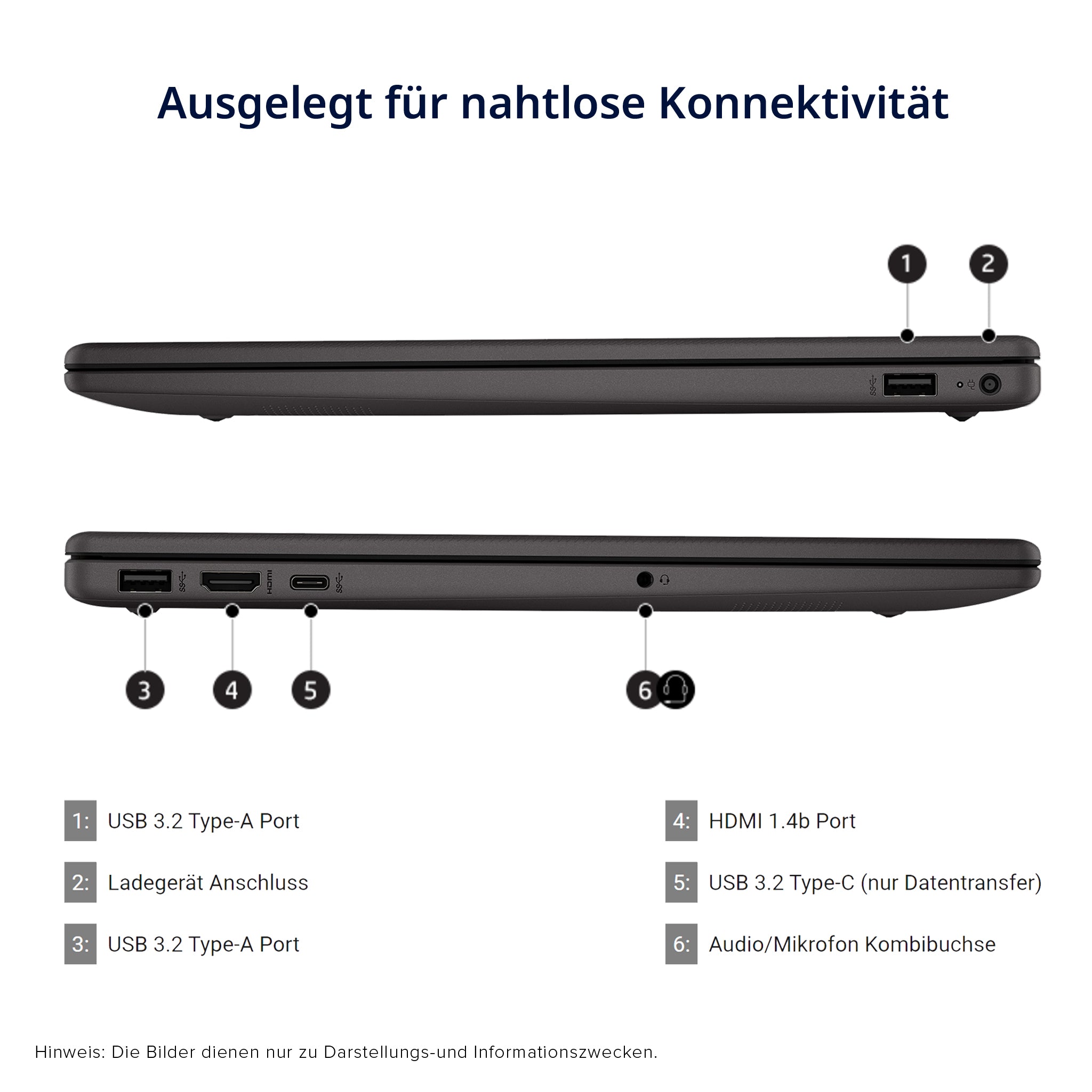 HP 255 G10 Business Laptop, Ryzen 3-7330U, 15.6" FHD (1920x1080) IPS, QWERTZ Tastatur, W11 Pro