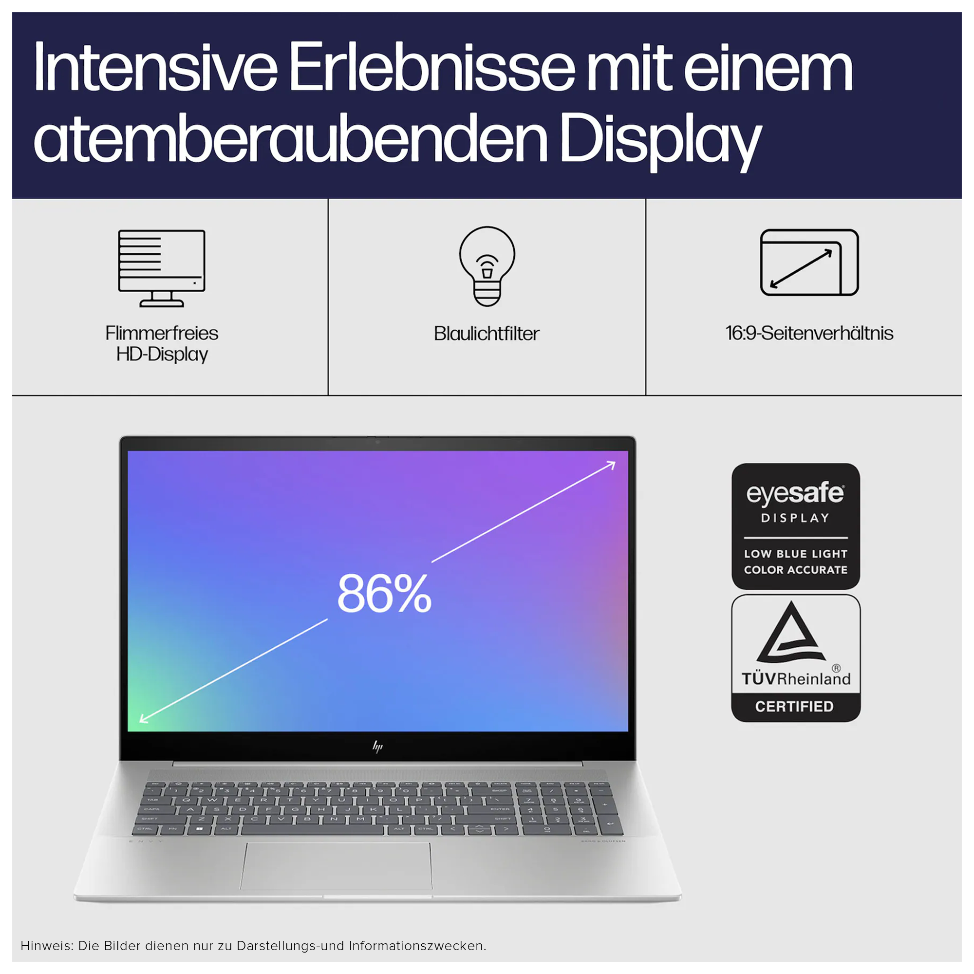 HP Envy Laptop, 17.3" FullHD, i7-13700H, QWERTZ, W11Home