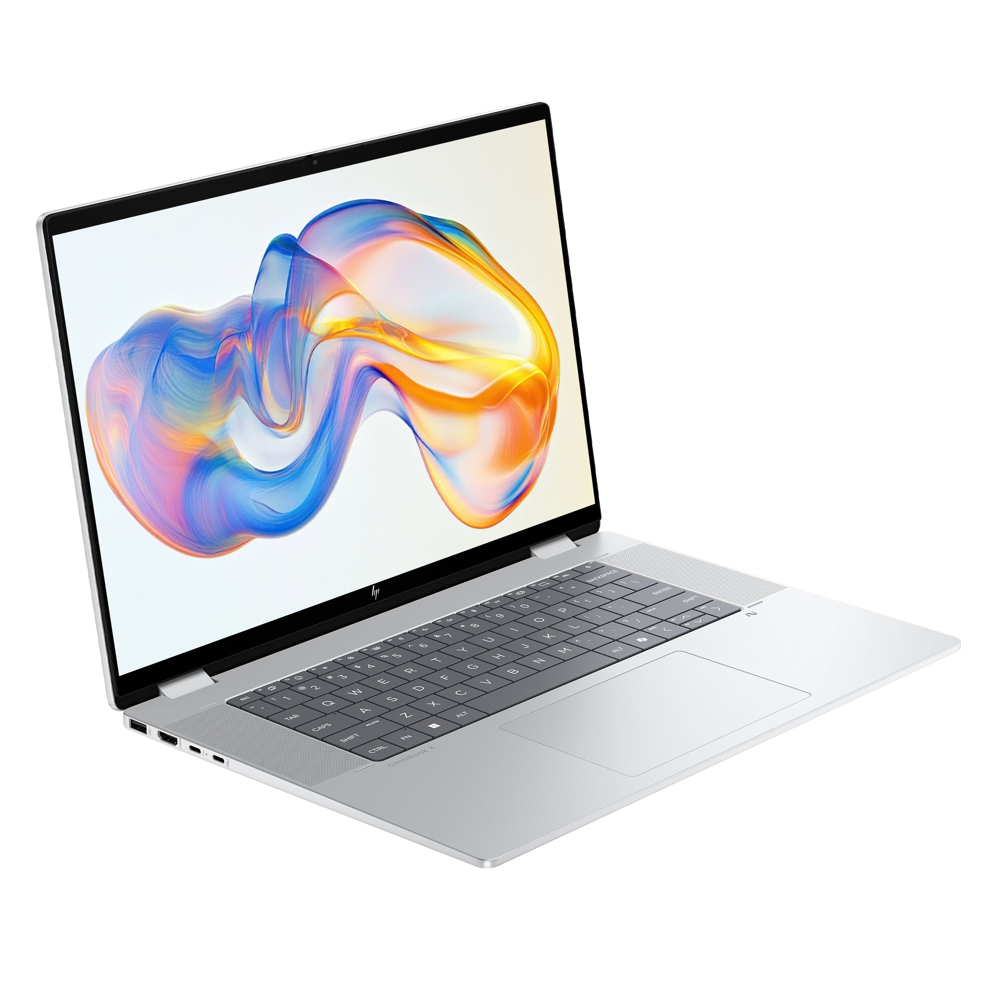 HP OmniBook X Flip 2-in-1 Laptop,Core Ultra 5 226V, 16" 2K Touchscreen (1920 x 1200), Arc Graphics 130V,  Deutsches Tastatur-Layout, Wi-Fi 7, Windows 11 Pro, Silber