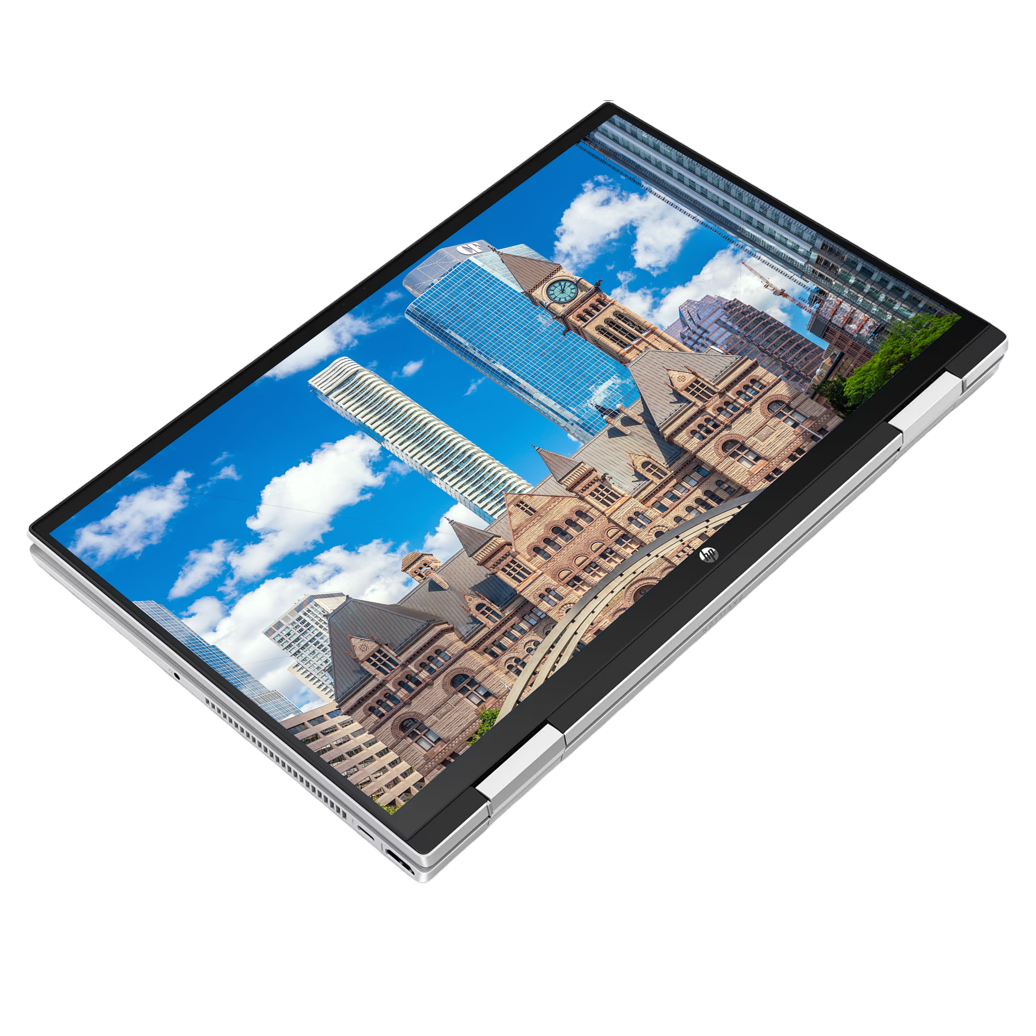 HP Pavilion x360 2-in-1 Laptop, 15,6" IPS FullHD Touch, 12th Gen Intel Core i5-1235U, Intel Irıs Xe, QWERTZ Tastatur, Silber, Win11 Home - Neu, Karton beschädigt