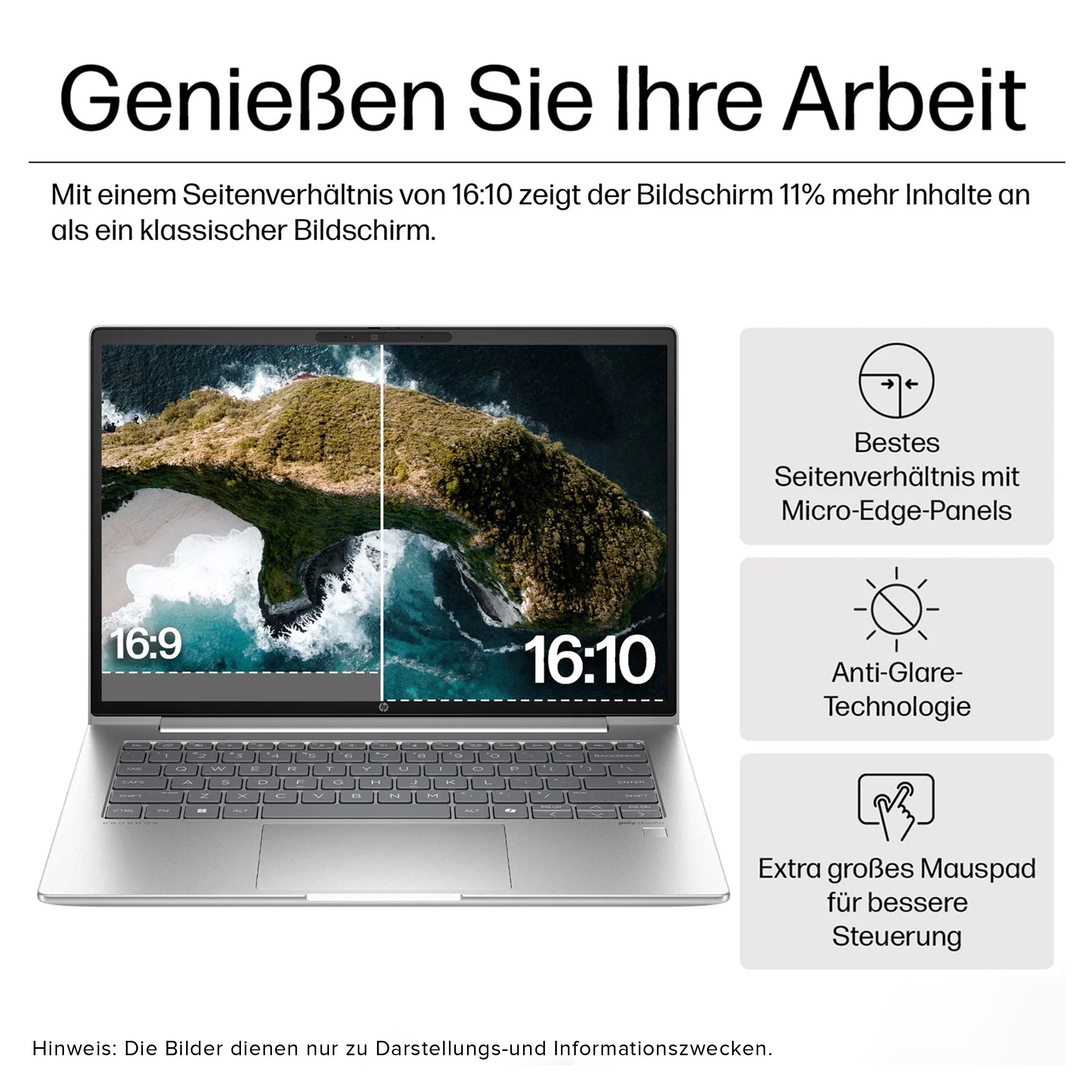 HP ProBook 445 G11 Laptop, Ryzen 5 7535U, 14" WUXGA, QWERTZ Tastatur, W11Pro