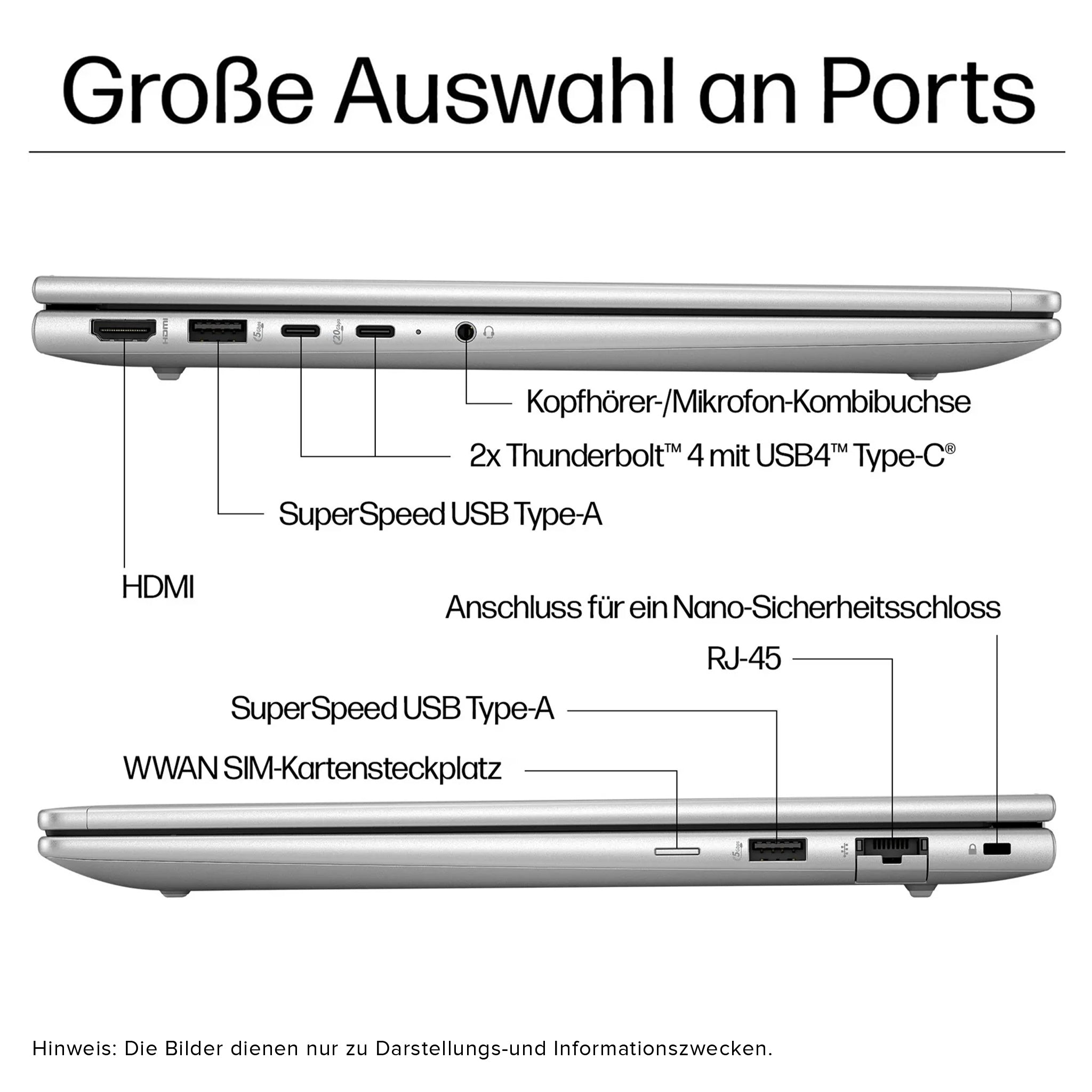HP ProBook 445 G11 Laptop, Ryzen 5 7535U, 14" WUXGA, QWERTZ Tastatur, W11Pro (Used-Very Good)