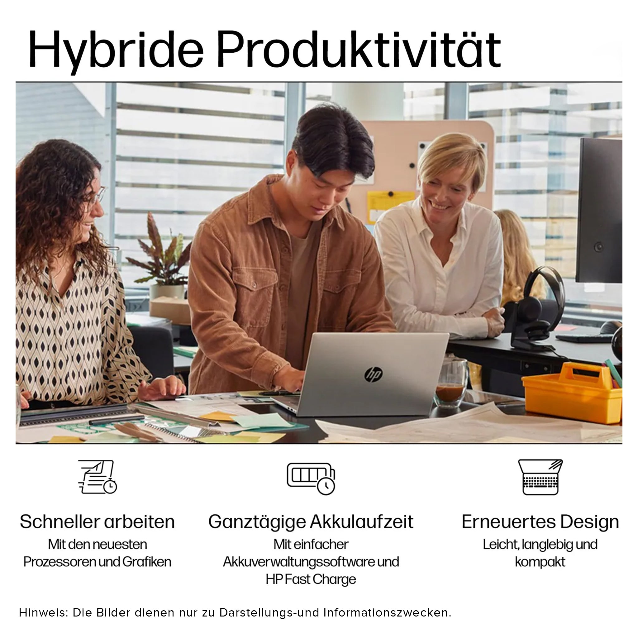 HP ProBook 445 G11 Laptop, Ryzen 5 7535U, 14" WUXGA, QWERTZ Tastatur, W11Pro (Used-Very Good)