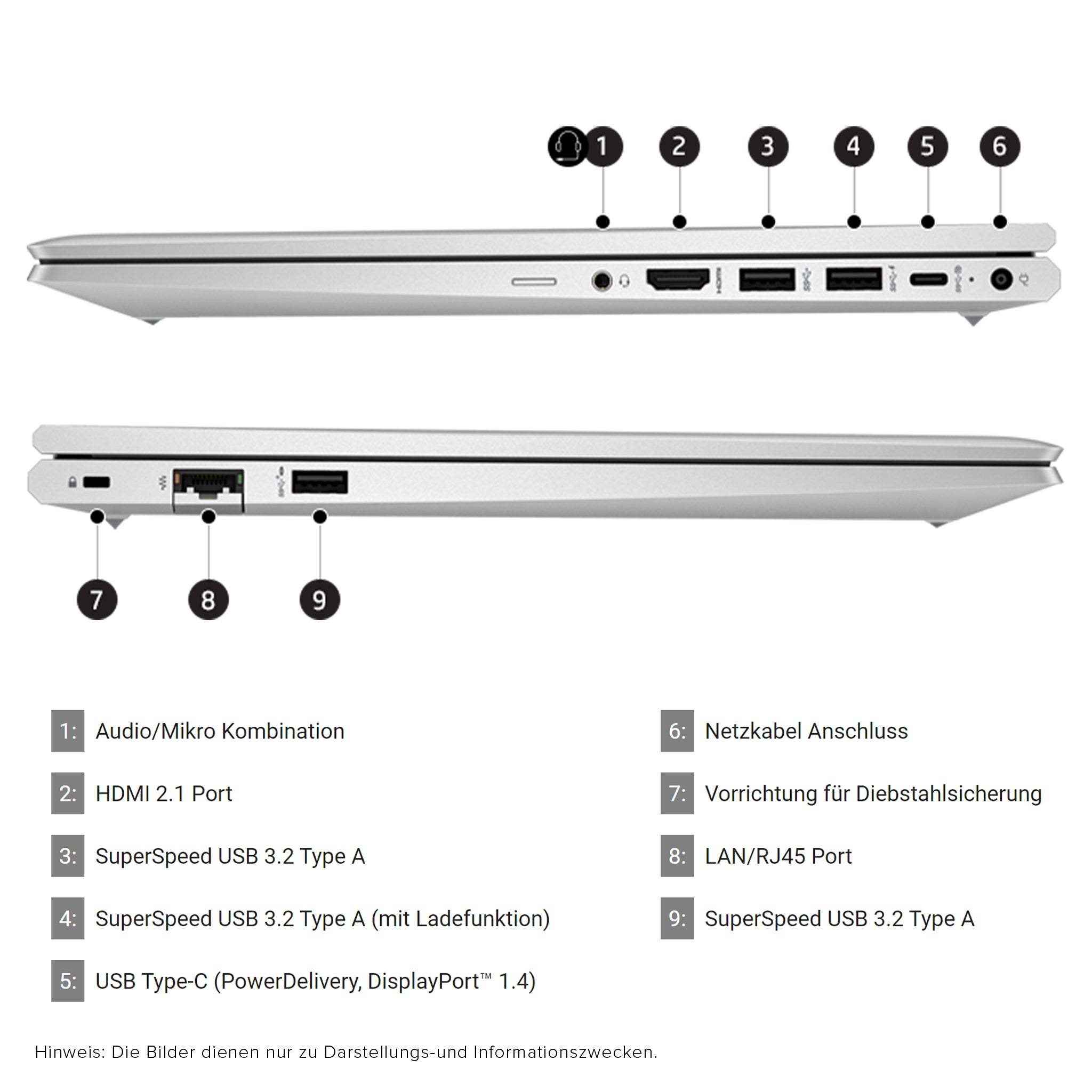 HP ProBook 455 G10 Business Laptop, Ryzen 5-7530U, 15.6" FHD (1920x1080), QWERTZ Tastatur, Windows 11 Pro