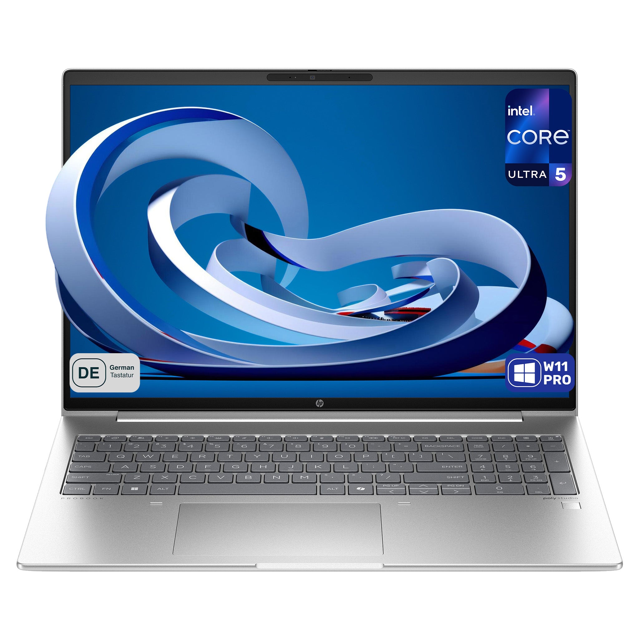 HP ProBook 460 G11 Business Laptop,Ultra 5 125U, 16" WUXGA Display, Deutsches Tastatur-Layout, Wi-Fi 6E, W11 Pro, Silber