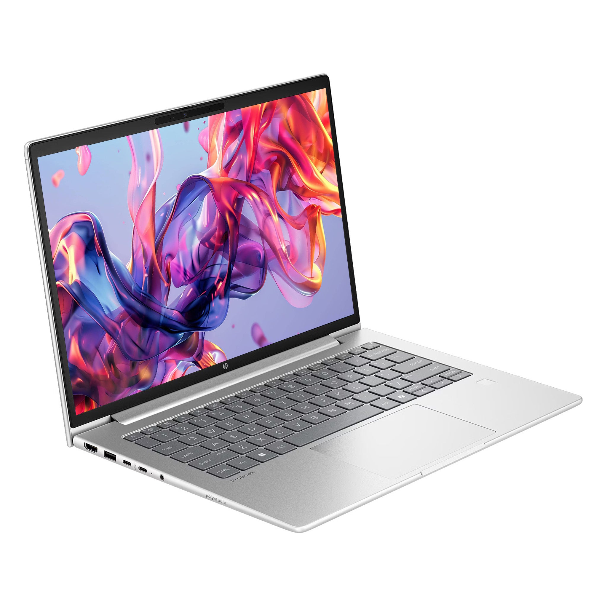 HP ProBook 4 G1a 14 Business Laptop, AMD Ryzen 5 230, 14" WUXGA IPS (1920x1200), 16 GB DDR5 RAM, 512 GB SSD, Radeon 760M, Fingerprint, Deutsches Tastaturlayout, FreeDOS, Silber