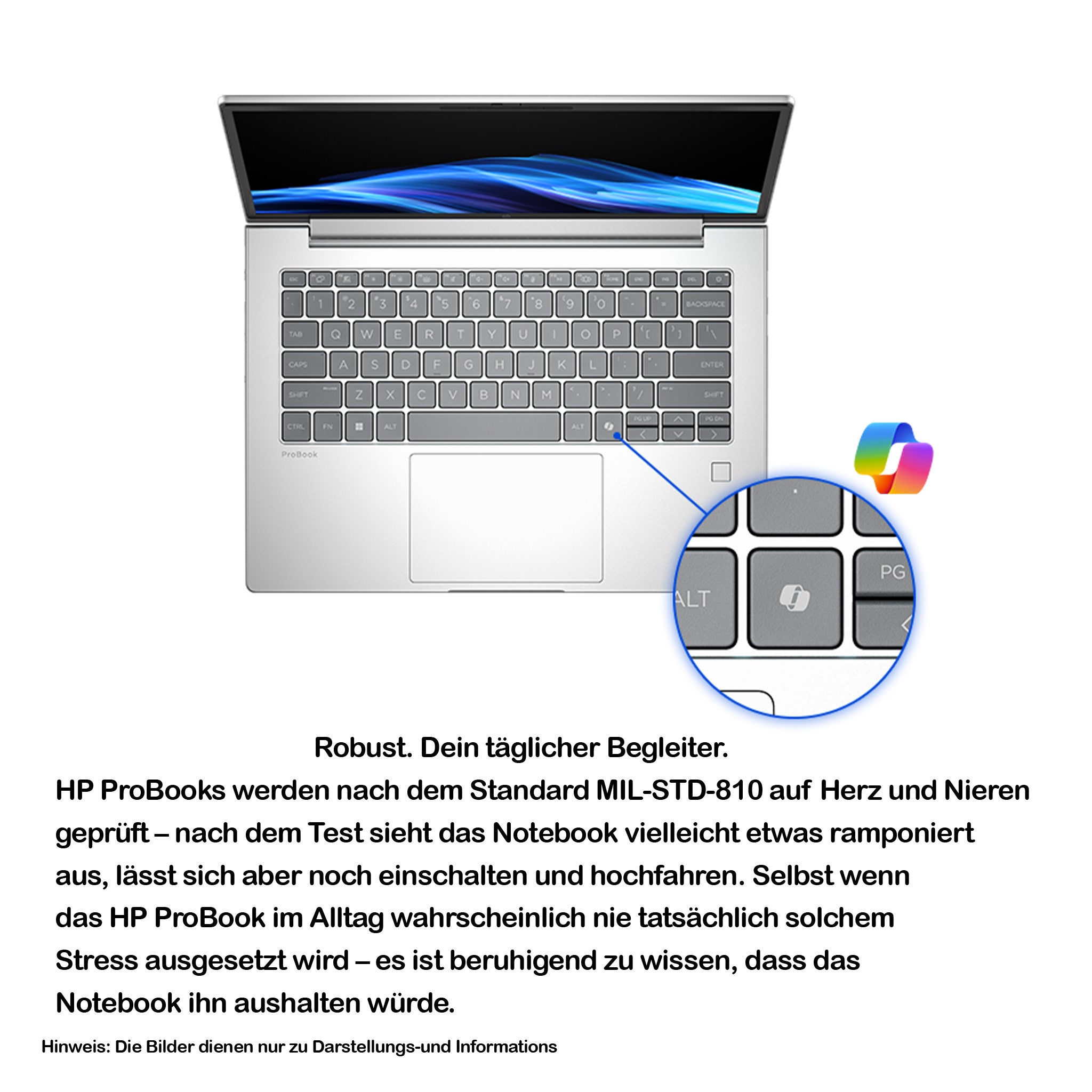 HP ProBook 4 G1a 14 Business Laptop, AMD Ryzen 5 230, 14" WUXGA IPS (1920x1200),Radeon 760M, Fingerprint, Deutsches Tastaturlayout, Silber