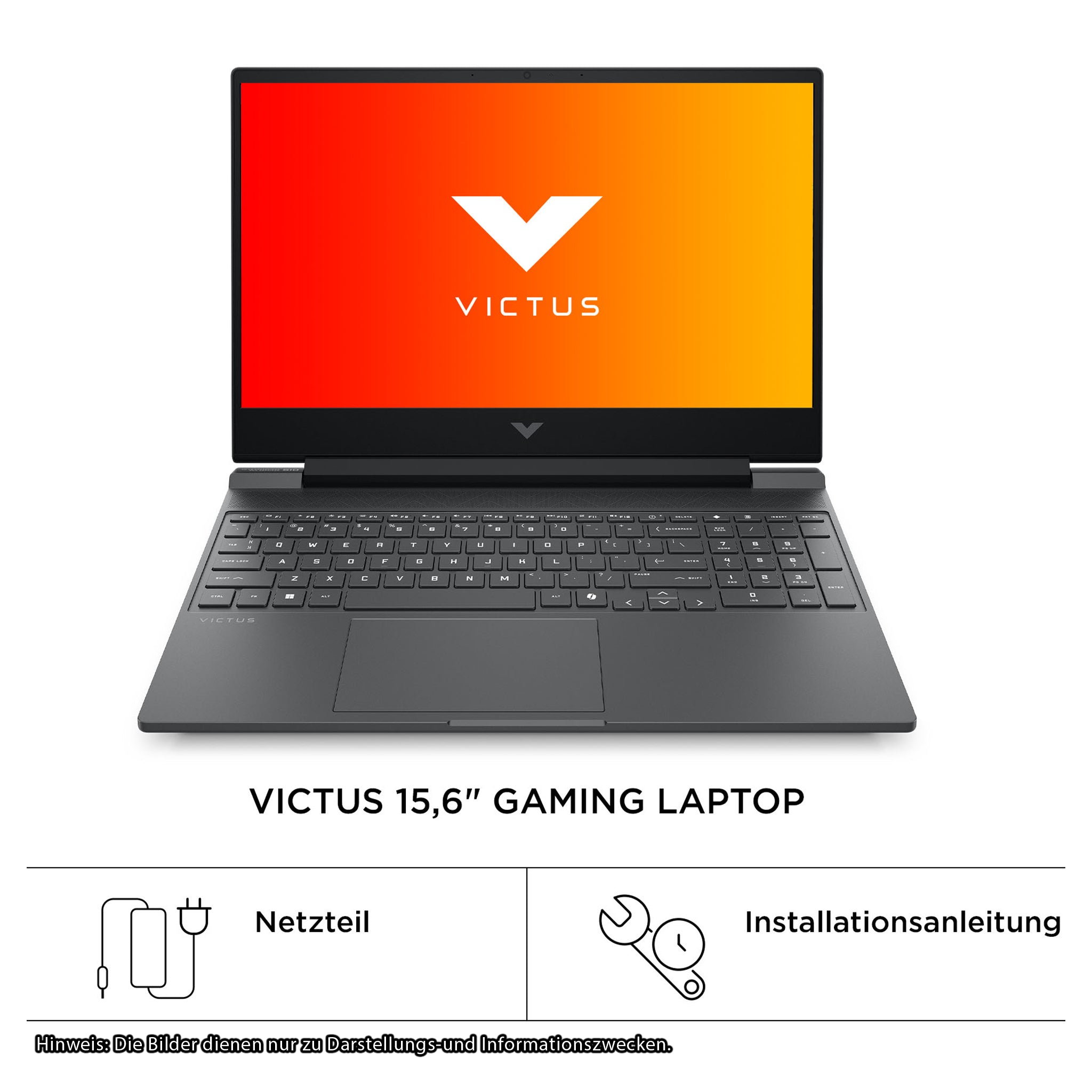 HP Victus 15 Gaming Laptop, Core i5-13420H, 15,6" FHD (1920x1080) IPS 144Hz RTX 5050, Deutsches Tastatur-Layout, W11 Pro
