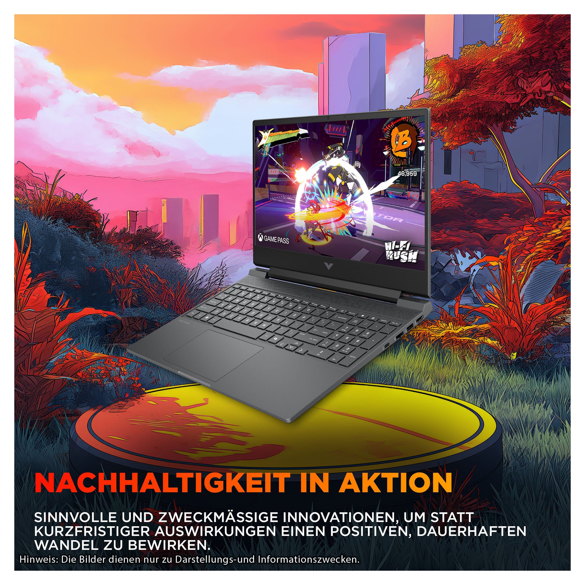 HP Victus 15 Gaming Laptop, Ryzen 7 7445H, 15.6" FHD (1920x1080), RTX 4050, Deutsches Tastatur-Layout, Windows 11 Pro