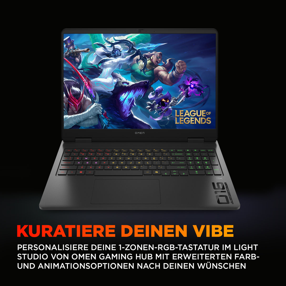 HP OMEN Gaming 16, Intel Core Ultra 7 255H, 16" 2K (1920 x 1200) 165Hz, NVIDIA GeForce RTX 5070, Deutsches Tastatur, Windows 11 Home, Shadow Black
