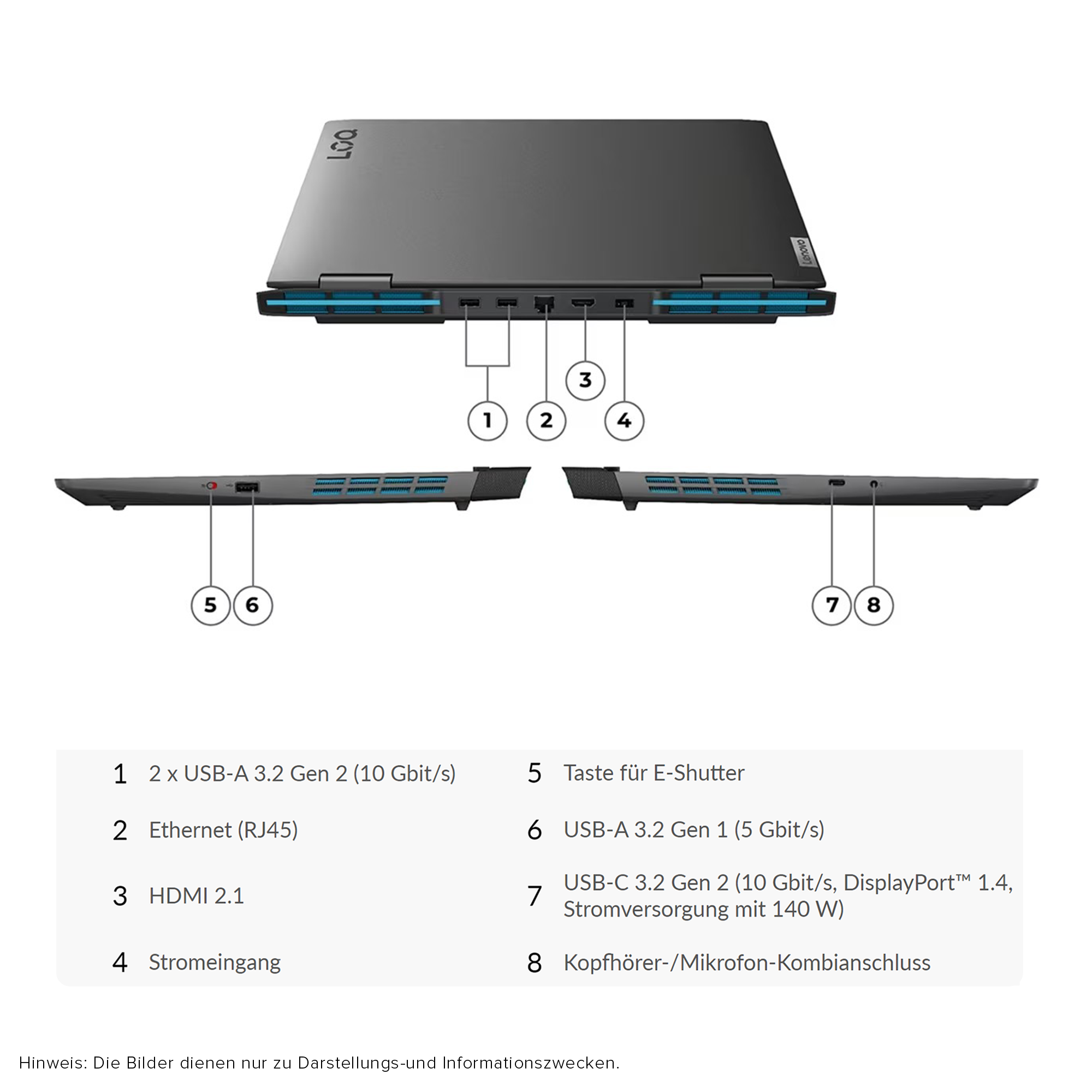 Lenovo LOQ Gaming Laptop, 16" WUXGA, Ryzen 5 7640HS, RTX4050, QWERTZ, Win11Home